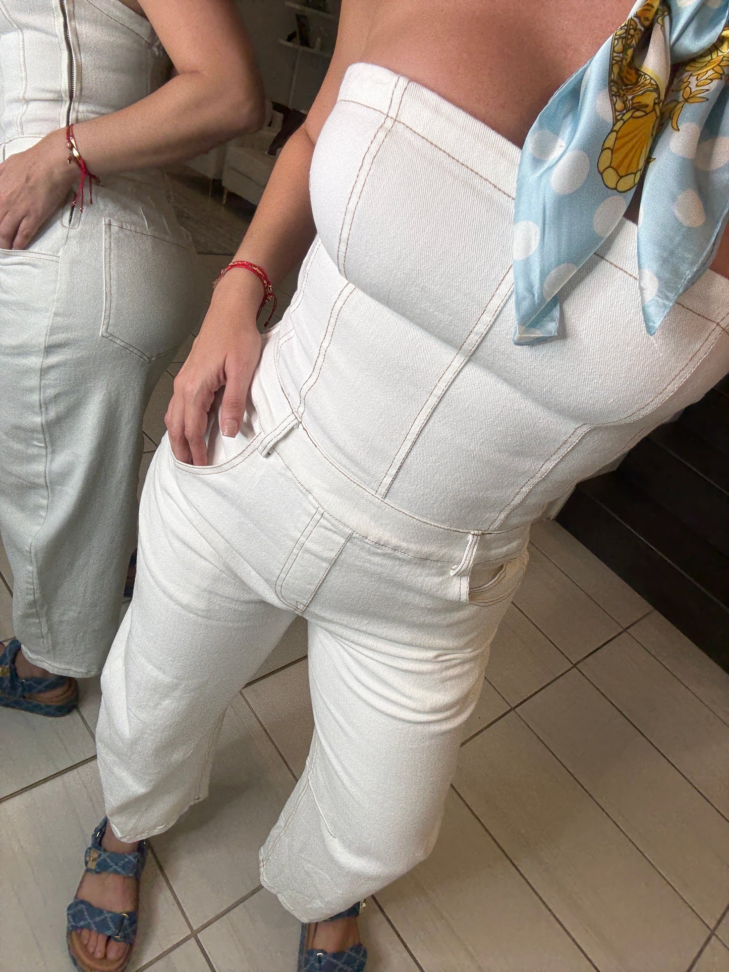 The Powerline White Jumpsuit