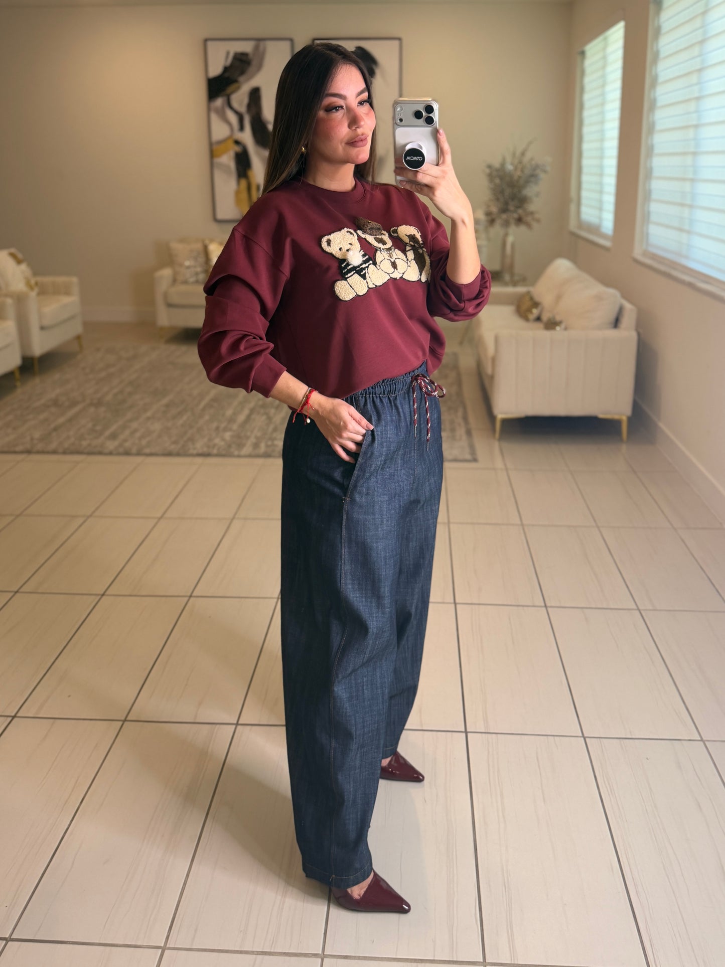 Lustrate Line Dark Denim Pants