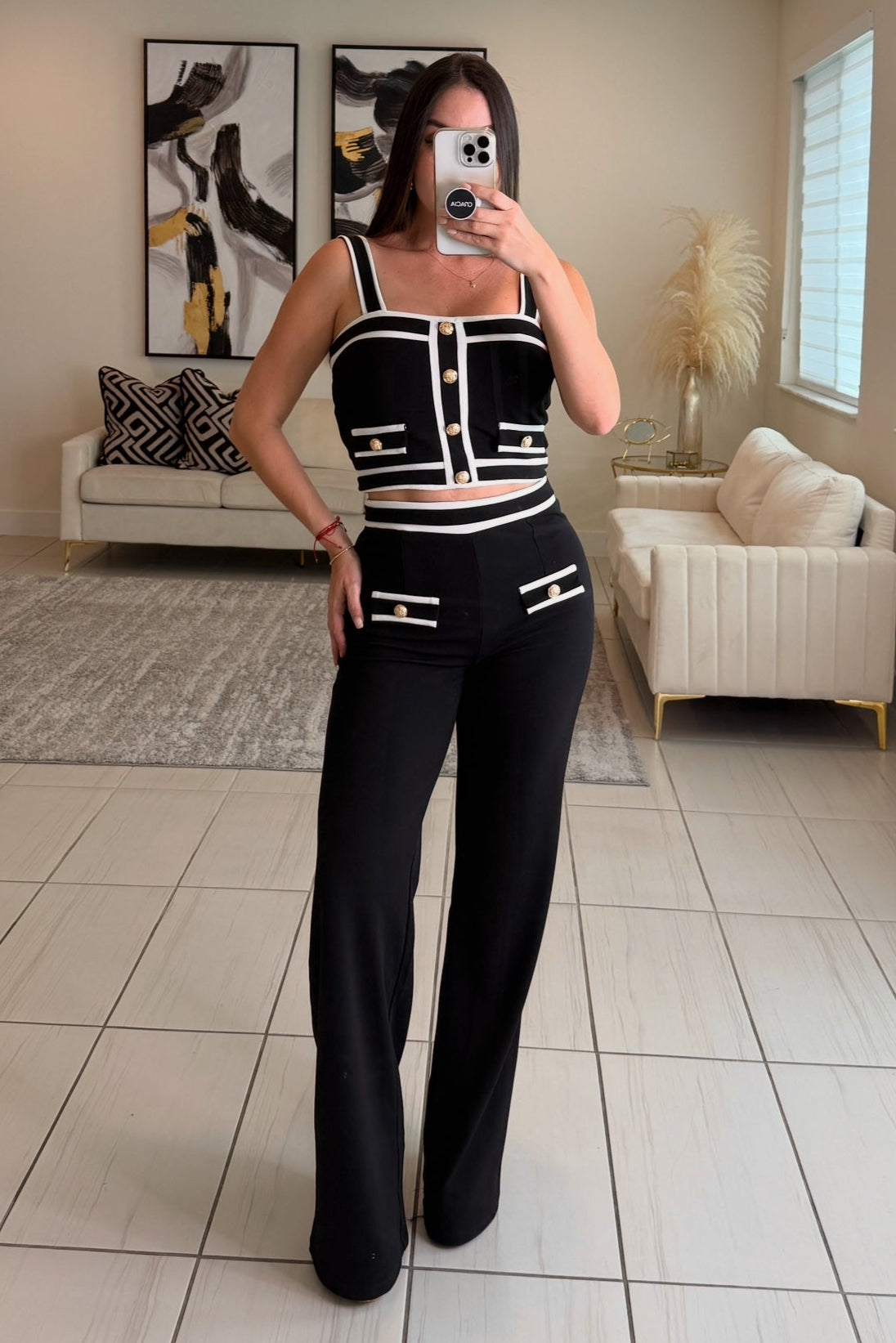 Chic Avenue Black Pants Set