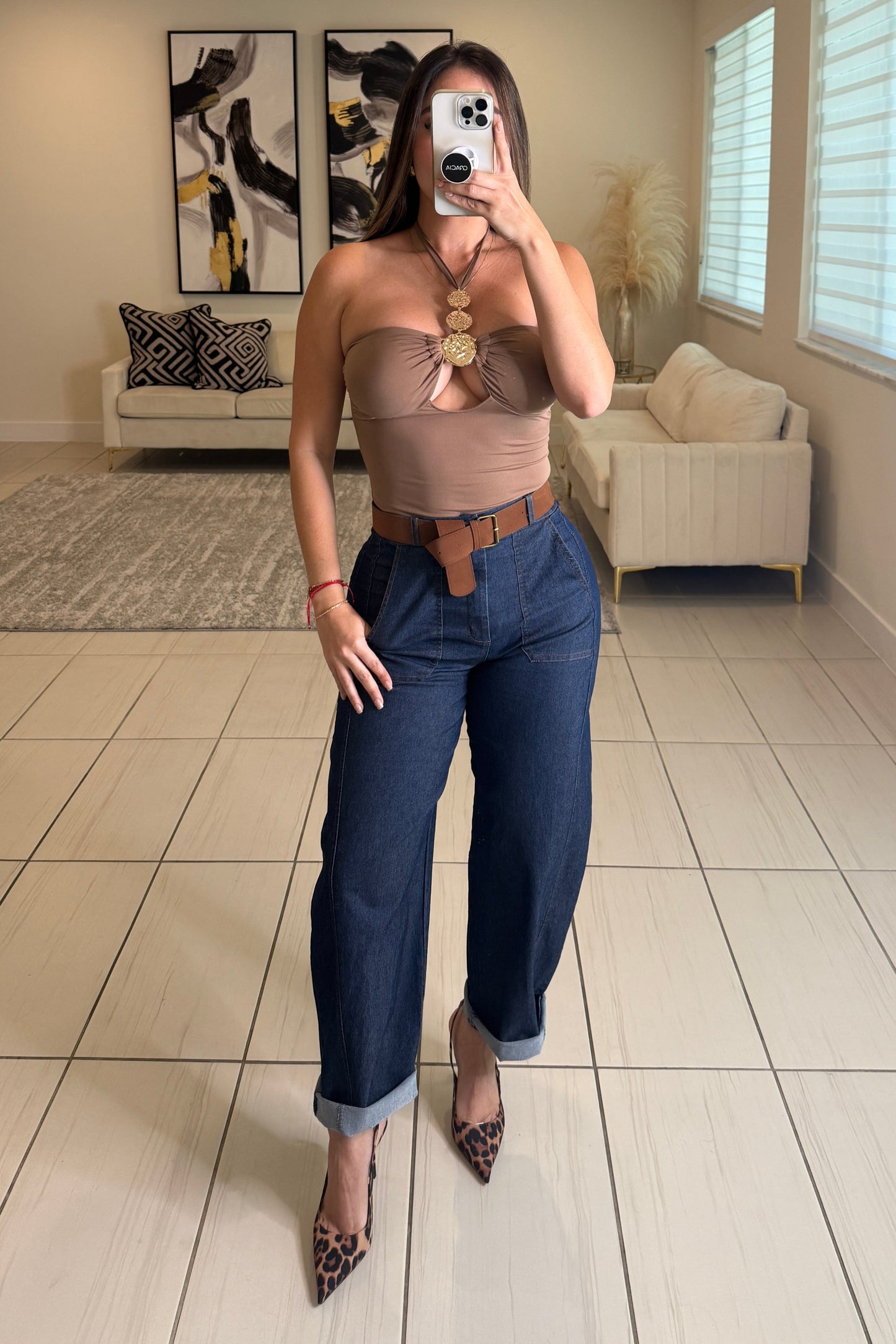 Savanna Denim Barrel Pants