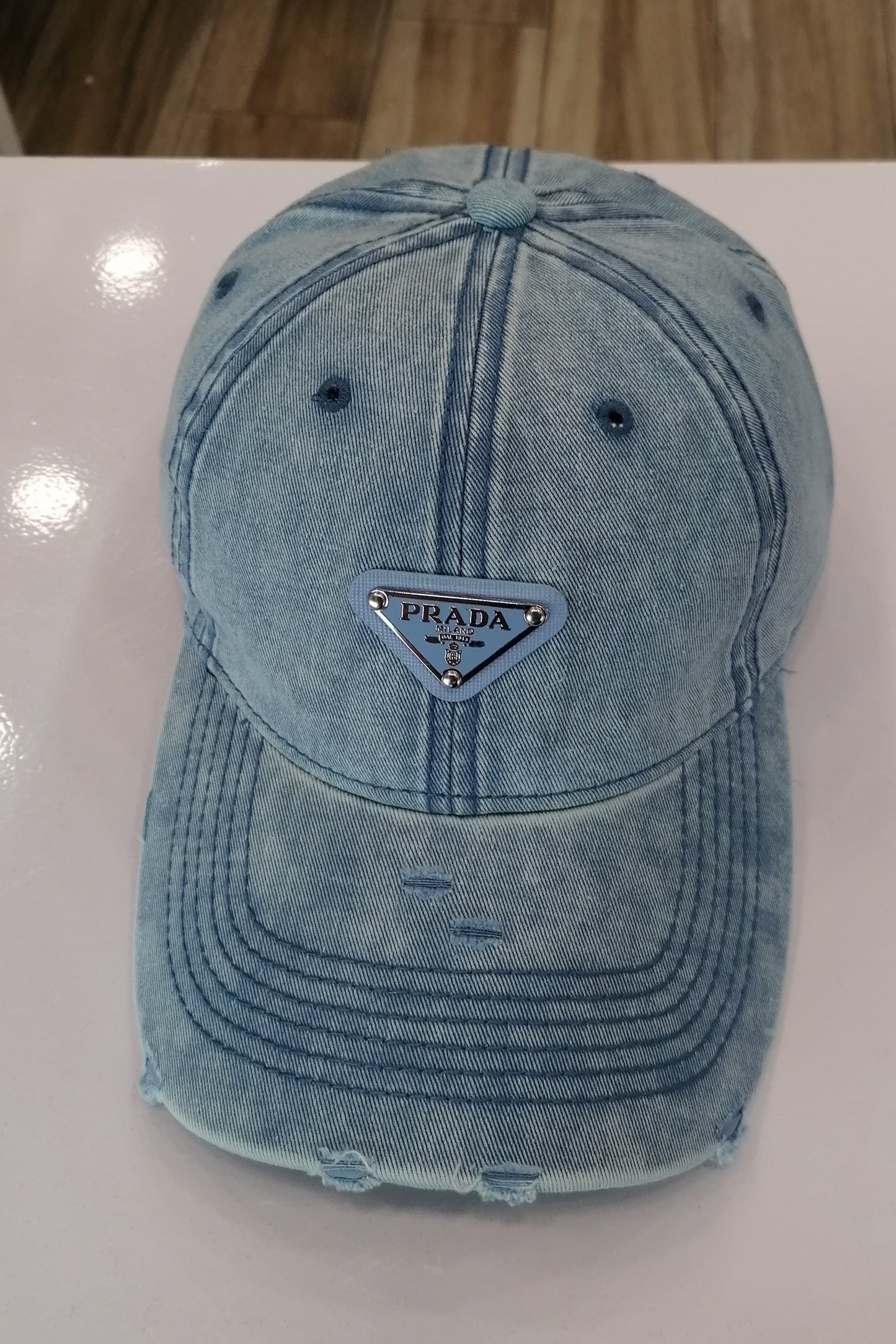 Iconic Luxe Blue Denim Cap
