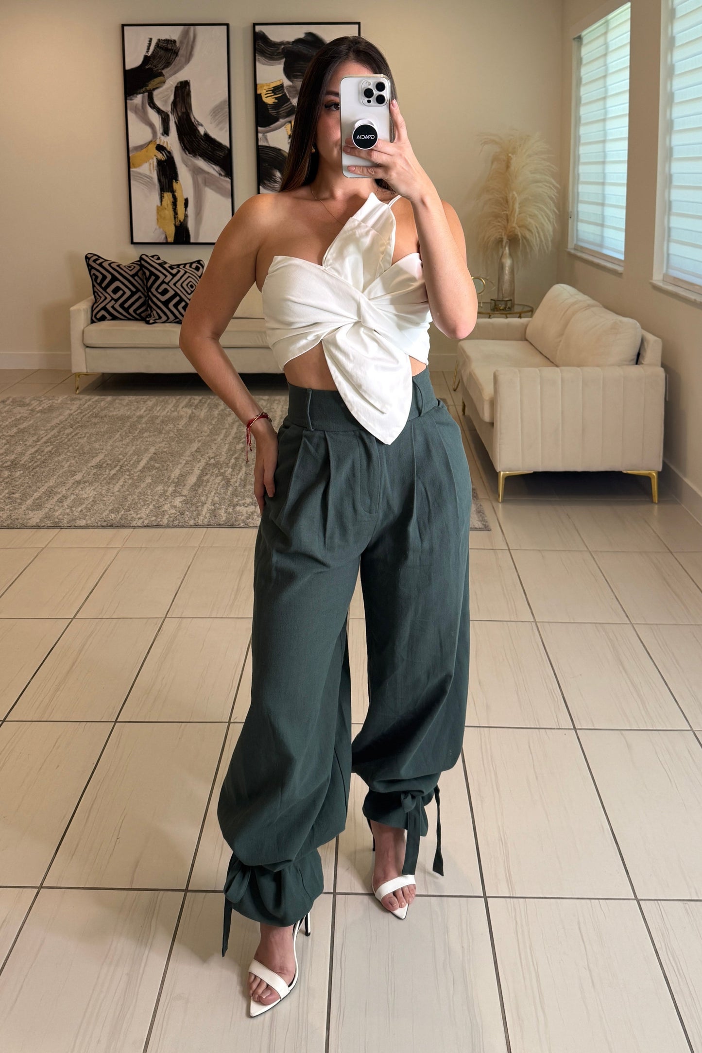 Gravity Flow Balloon Green Pants
