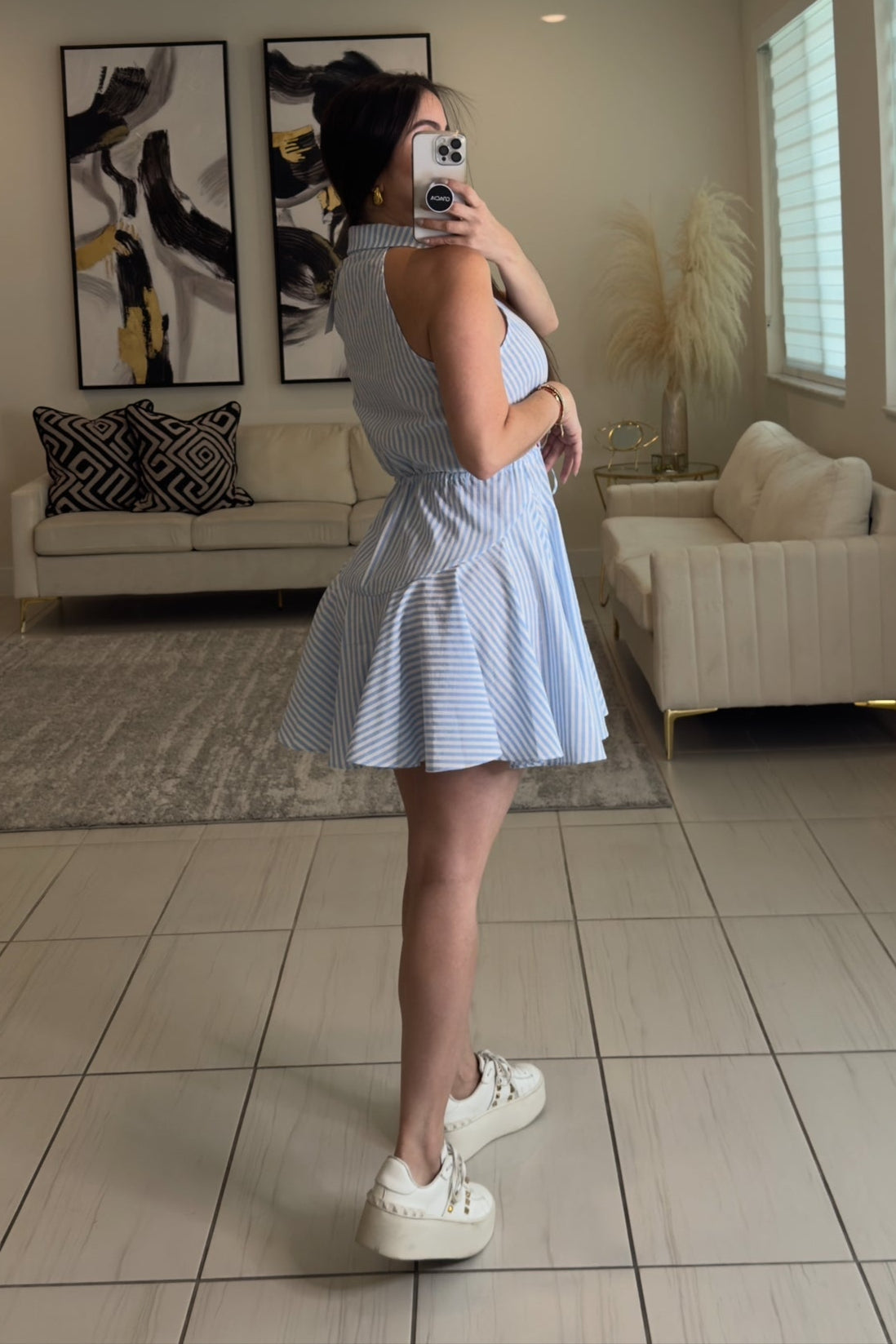 Celeste Twist Blue Dress