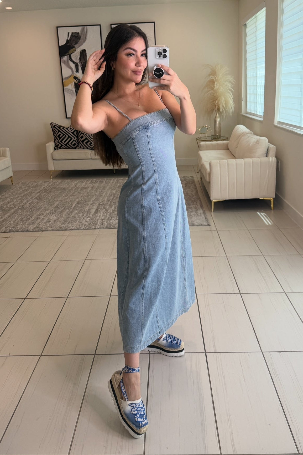 Mystic River Denim Midi Dress