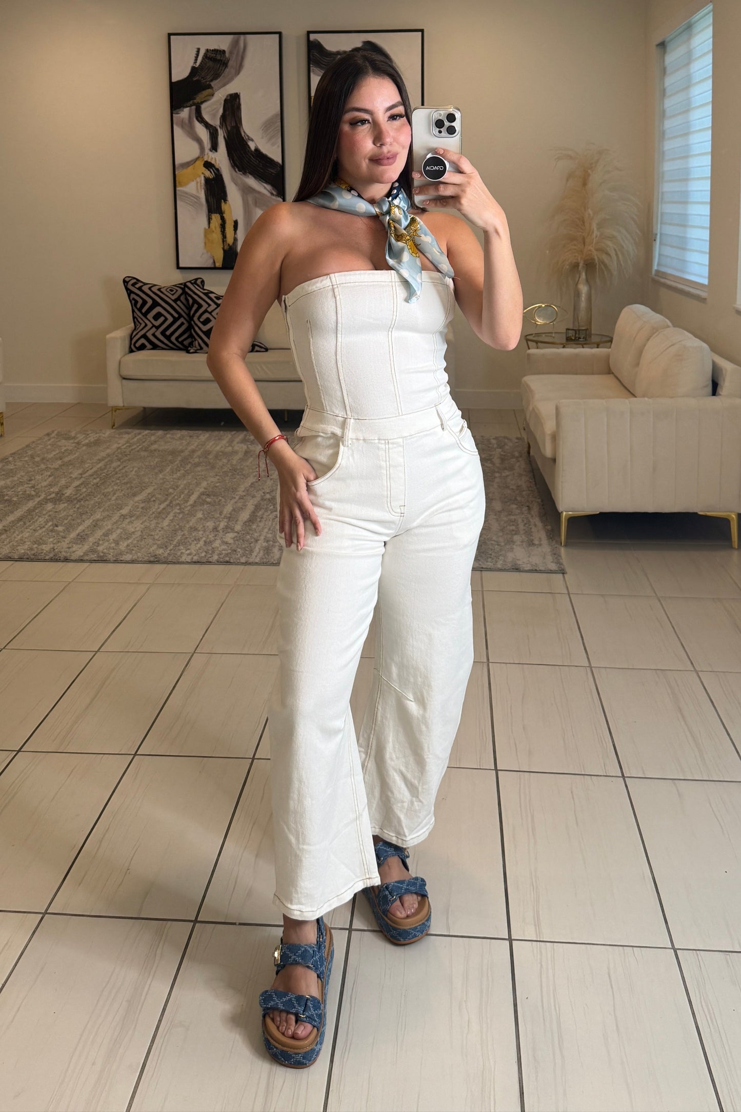 The Powerline White Jumpsuit