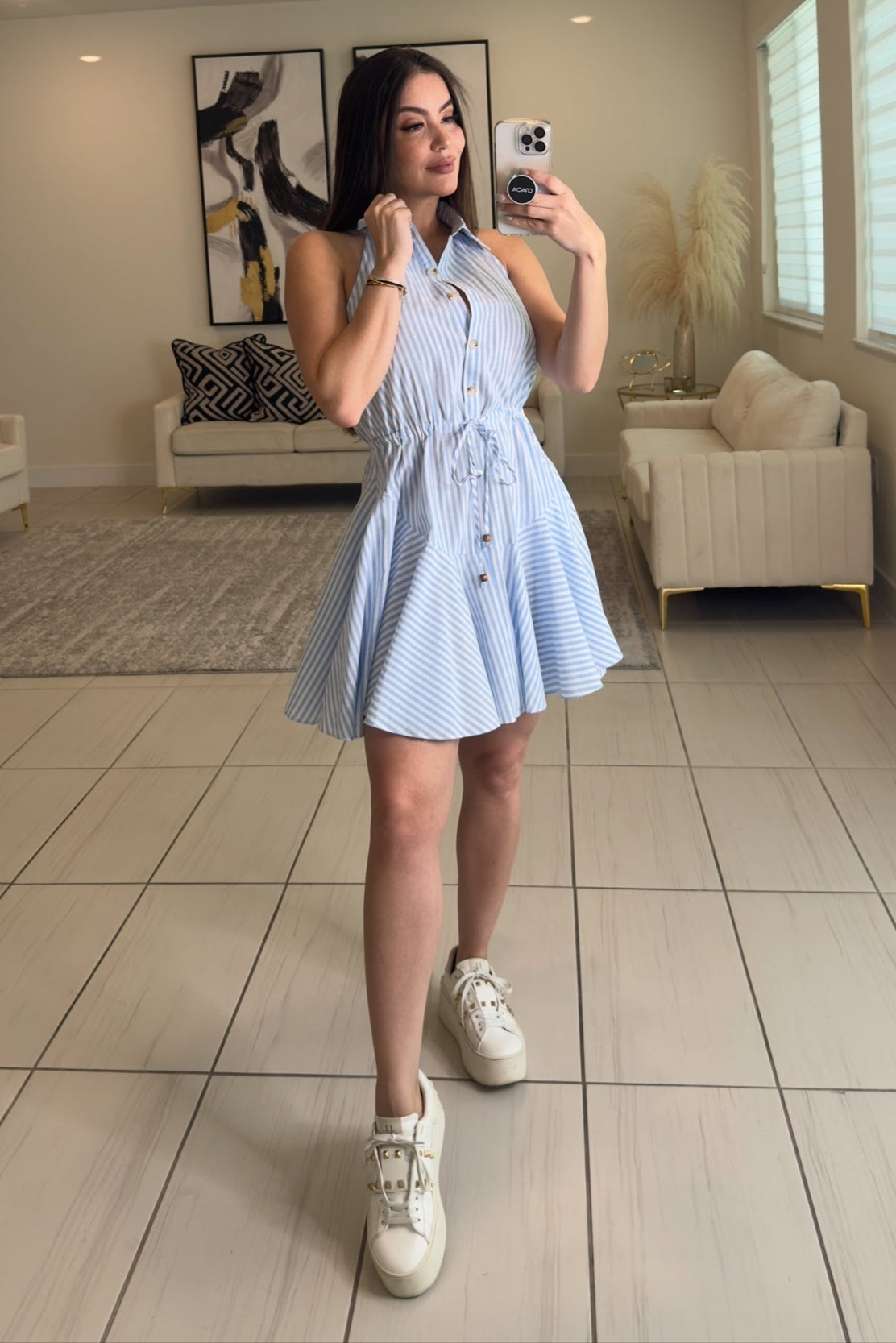 Celeste Twist Blue Dress