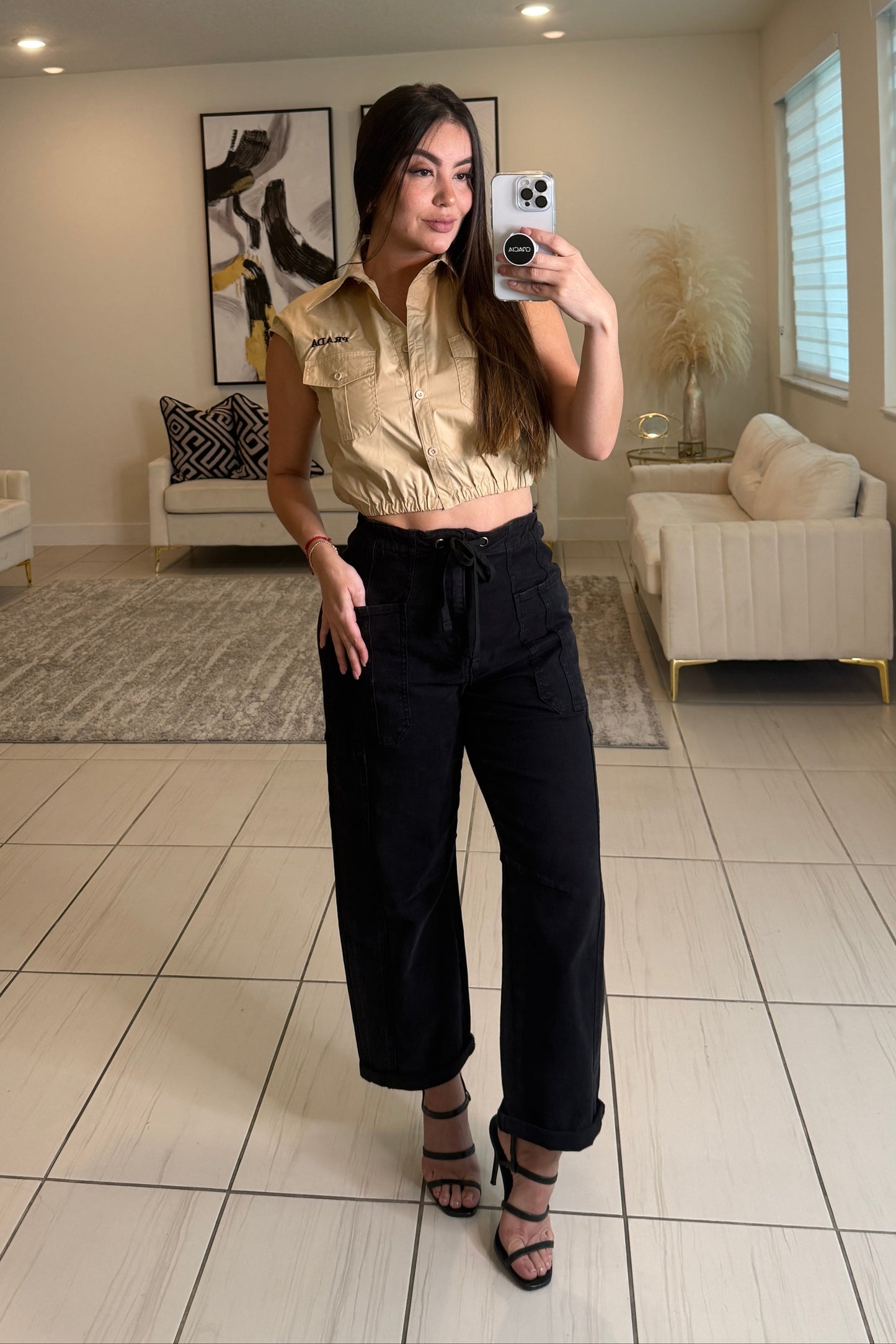 Iconic Khaki Top
