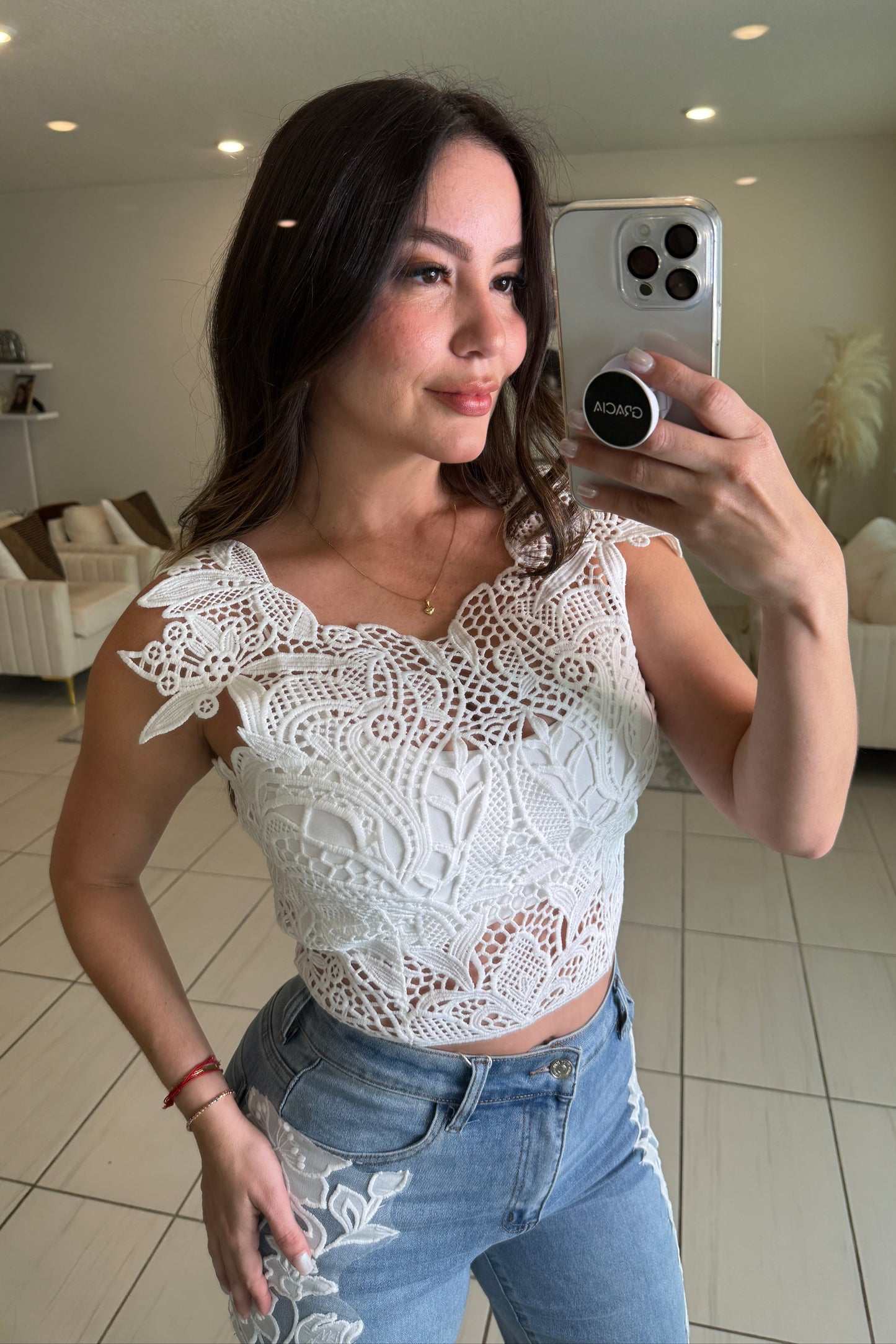 Absolutely Crochet White Top