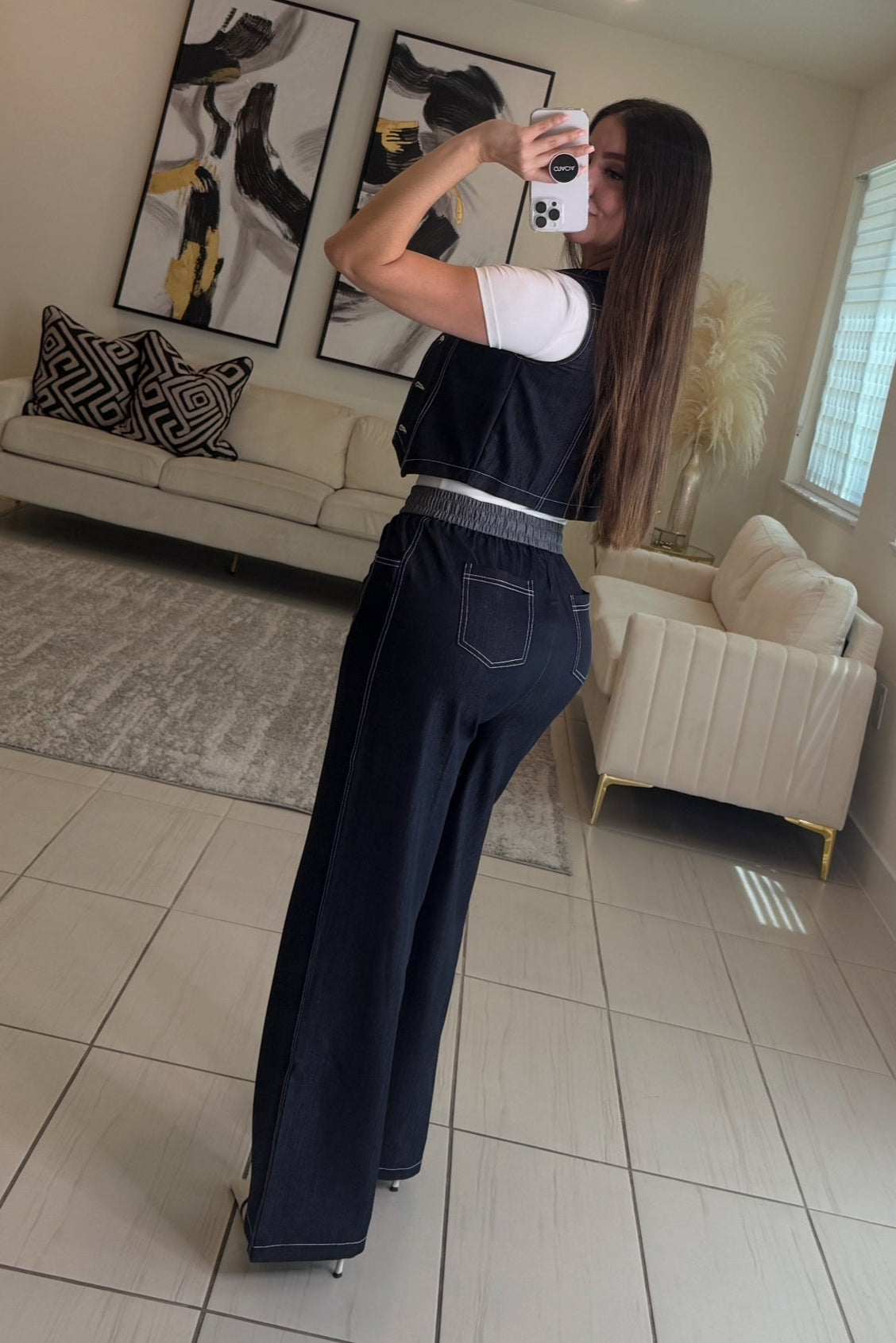 Vibe Soft Denim Pant Set