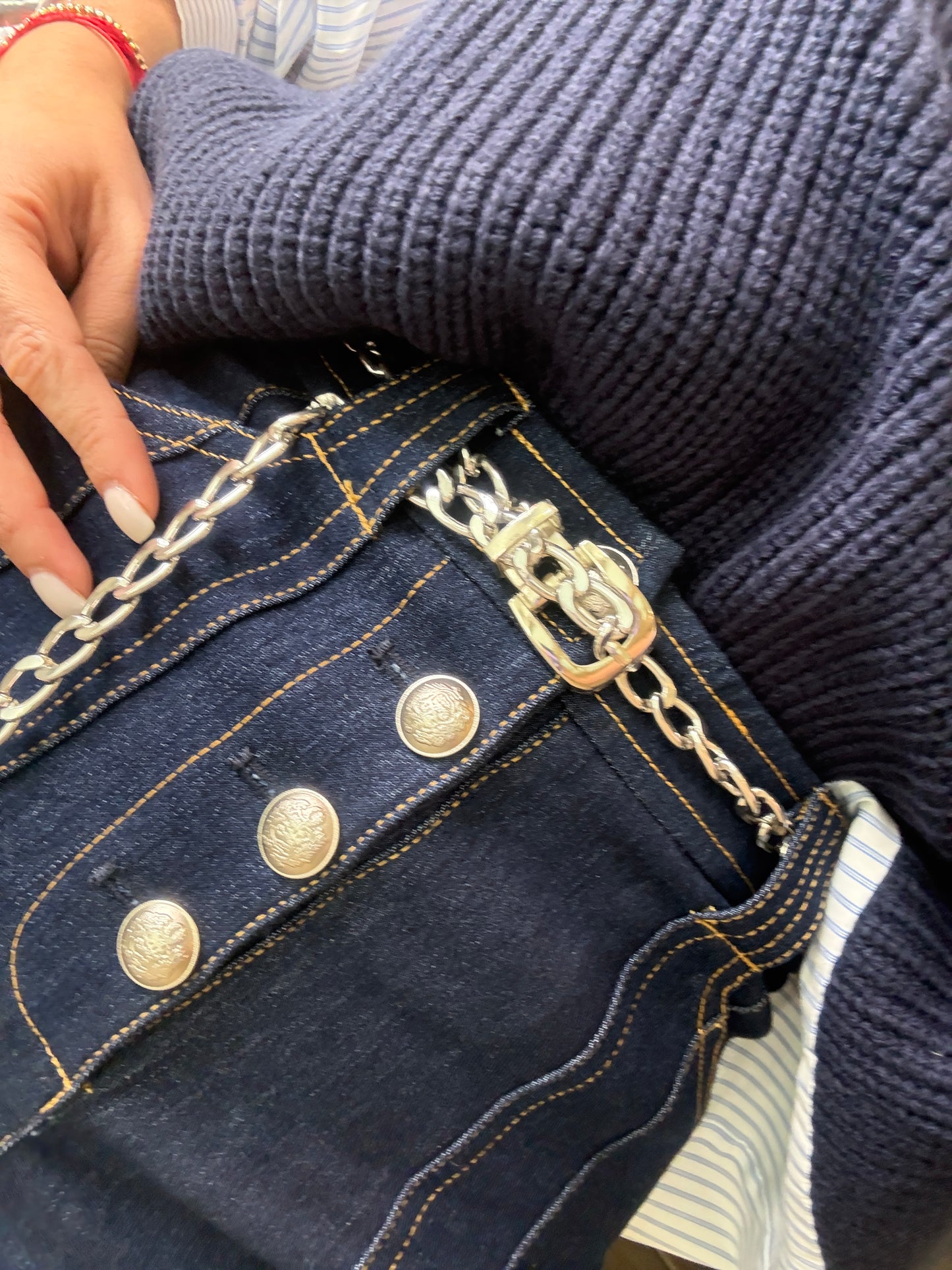 Arctic Intent Blue Long-Sleeved Top