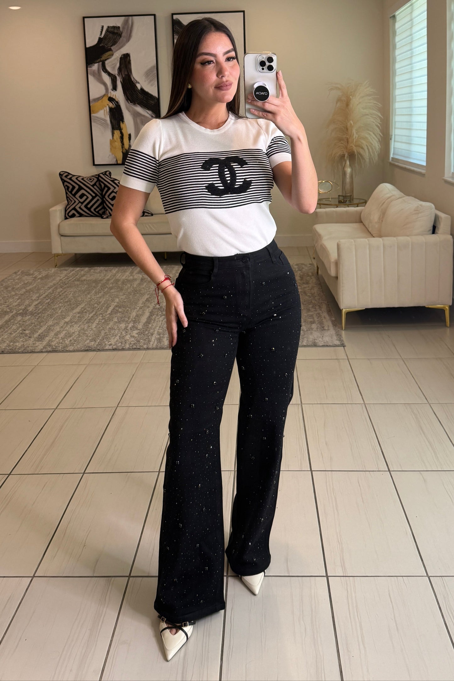 Iconic Knit Off White Top