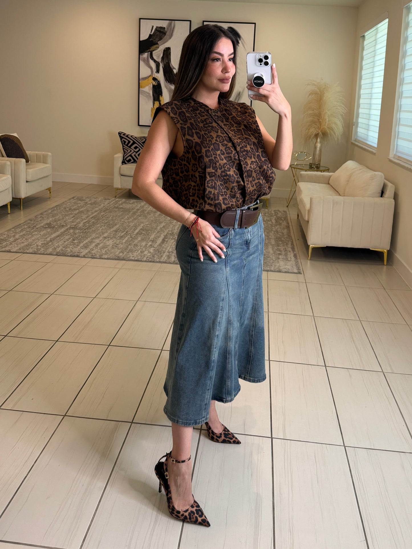 In Demand Cropped Leopard Print Jacket