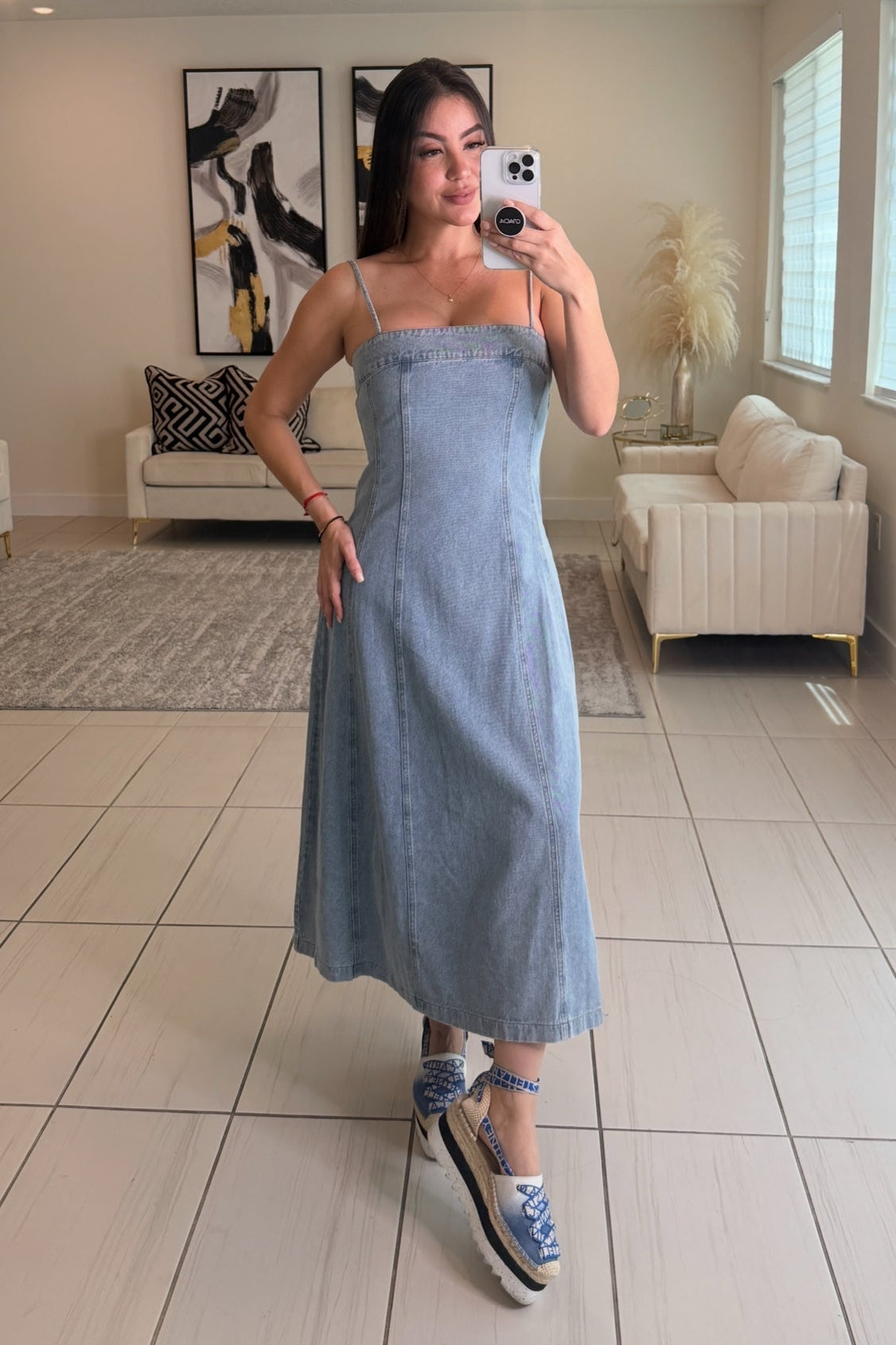 Mystic River Denim Midi Dress