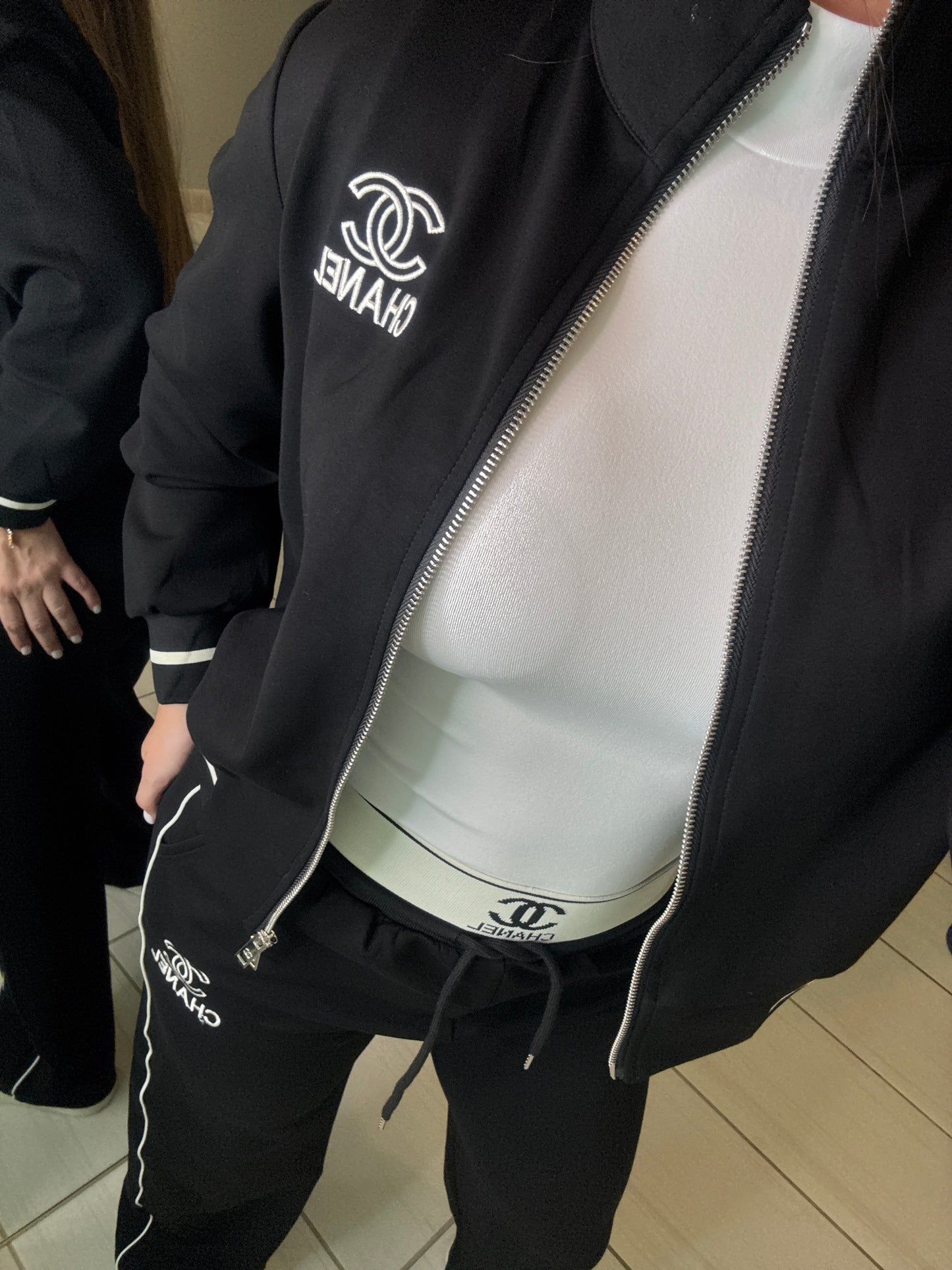 Iconic Structure Black Pants Set