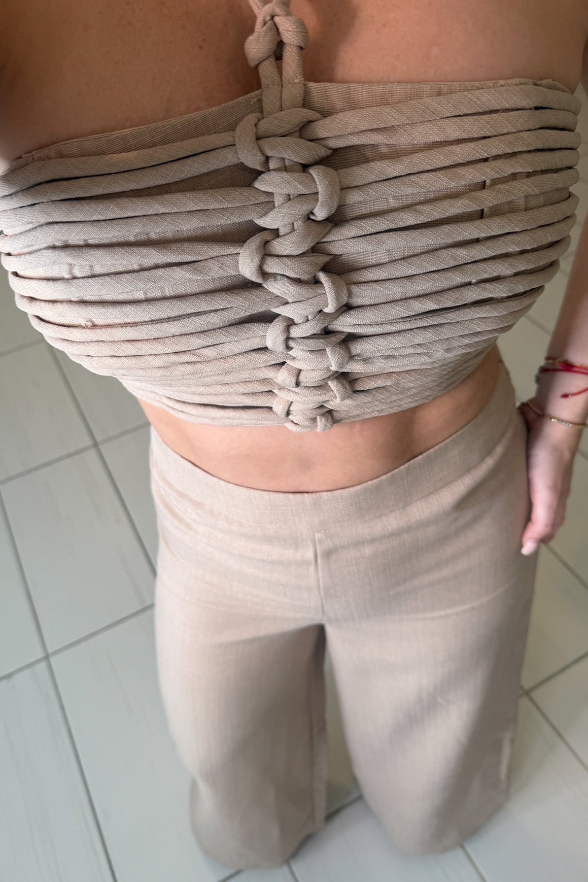 The Soleil Beige Pant Set