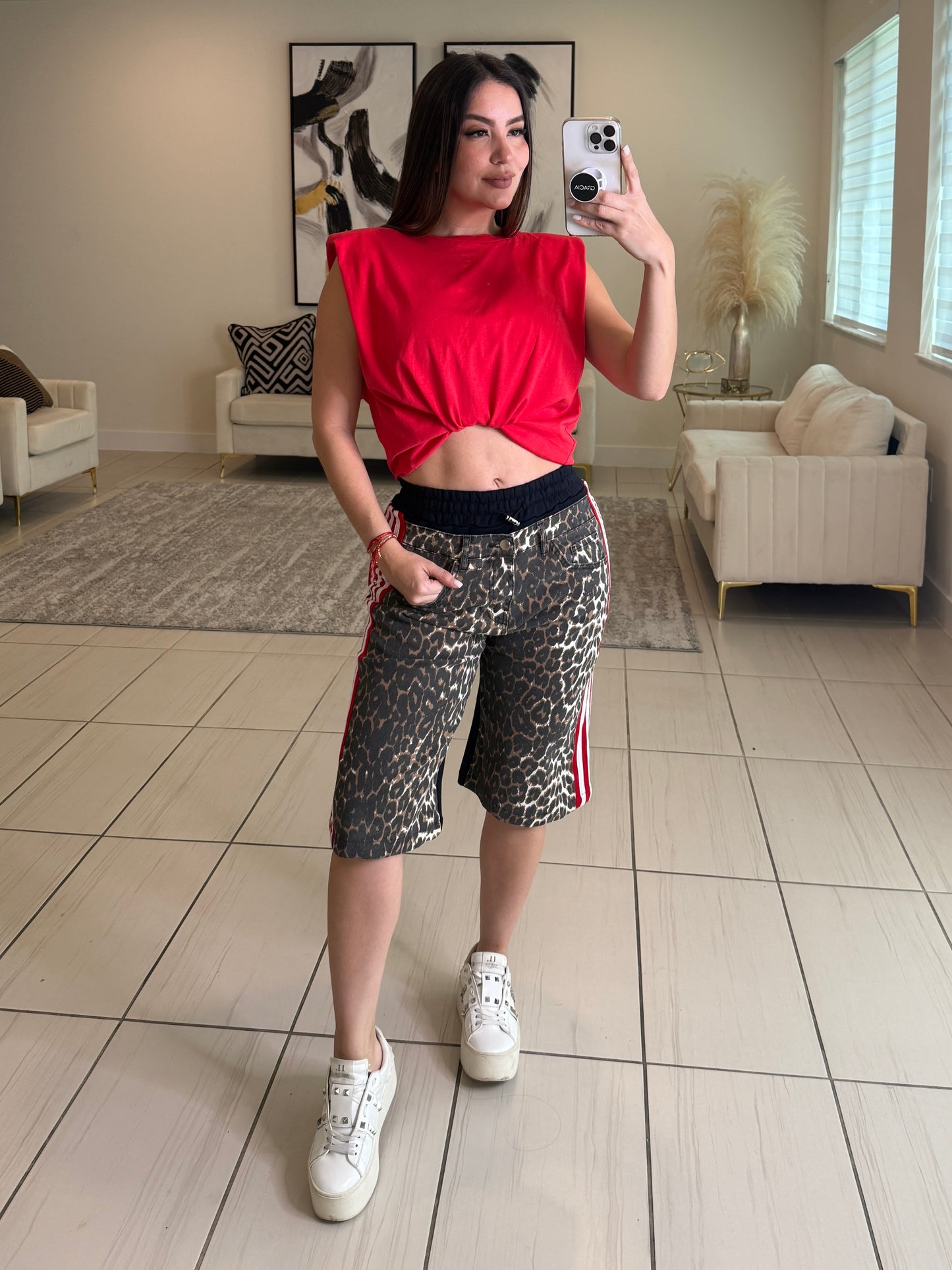 Amazing Shoulder Pads Red Top