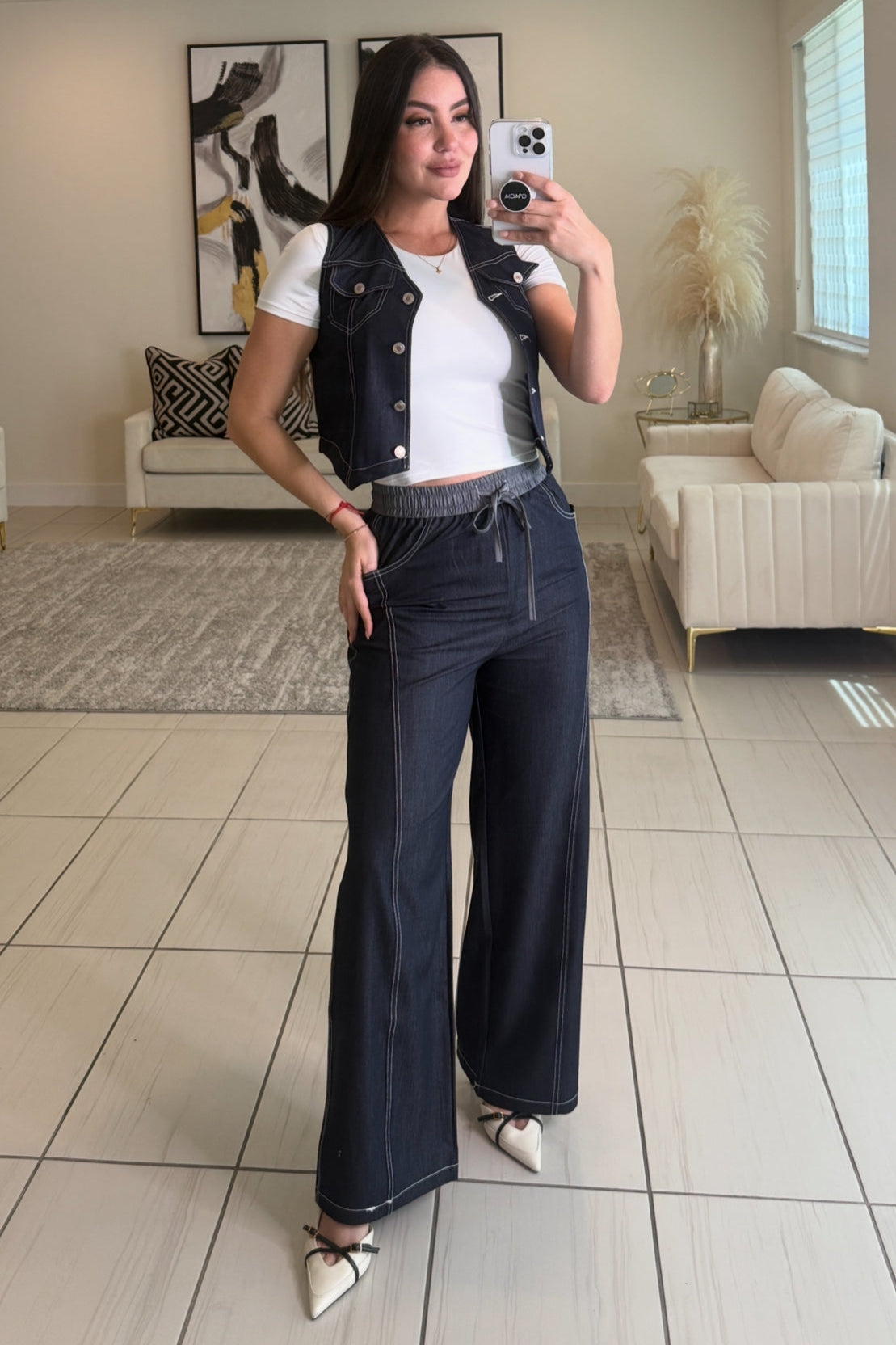 Vibe Soft Denim Pant Set