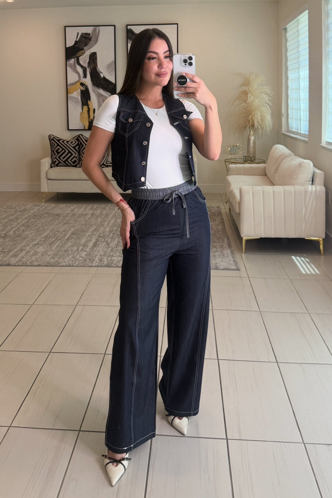 Vibe Soft Denim Pant Set