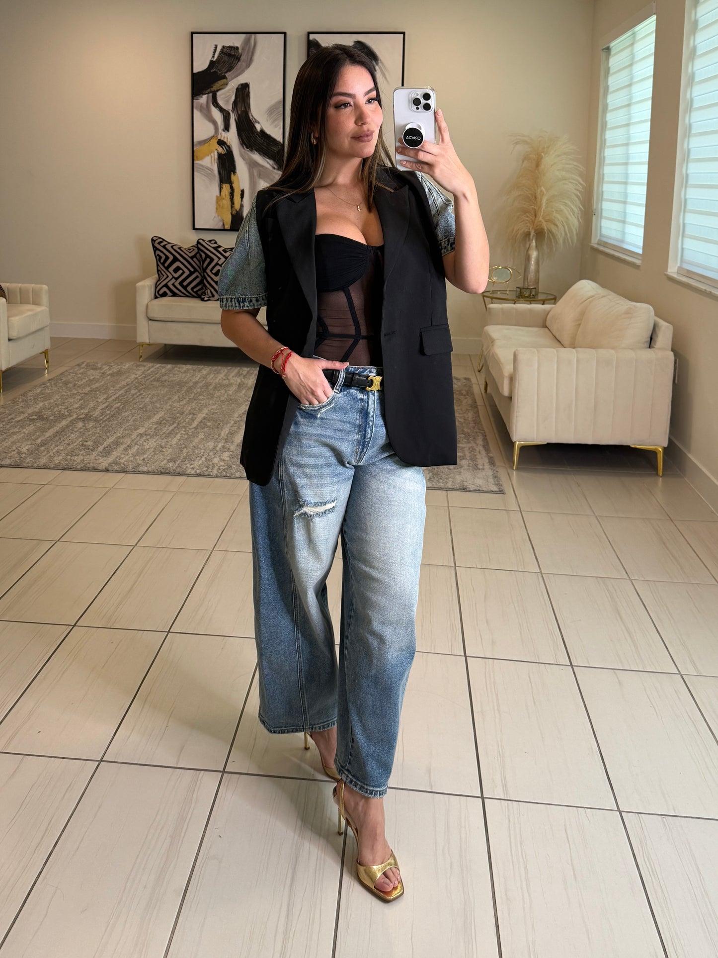 Everyday Muse Barrel Denim Pants