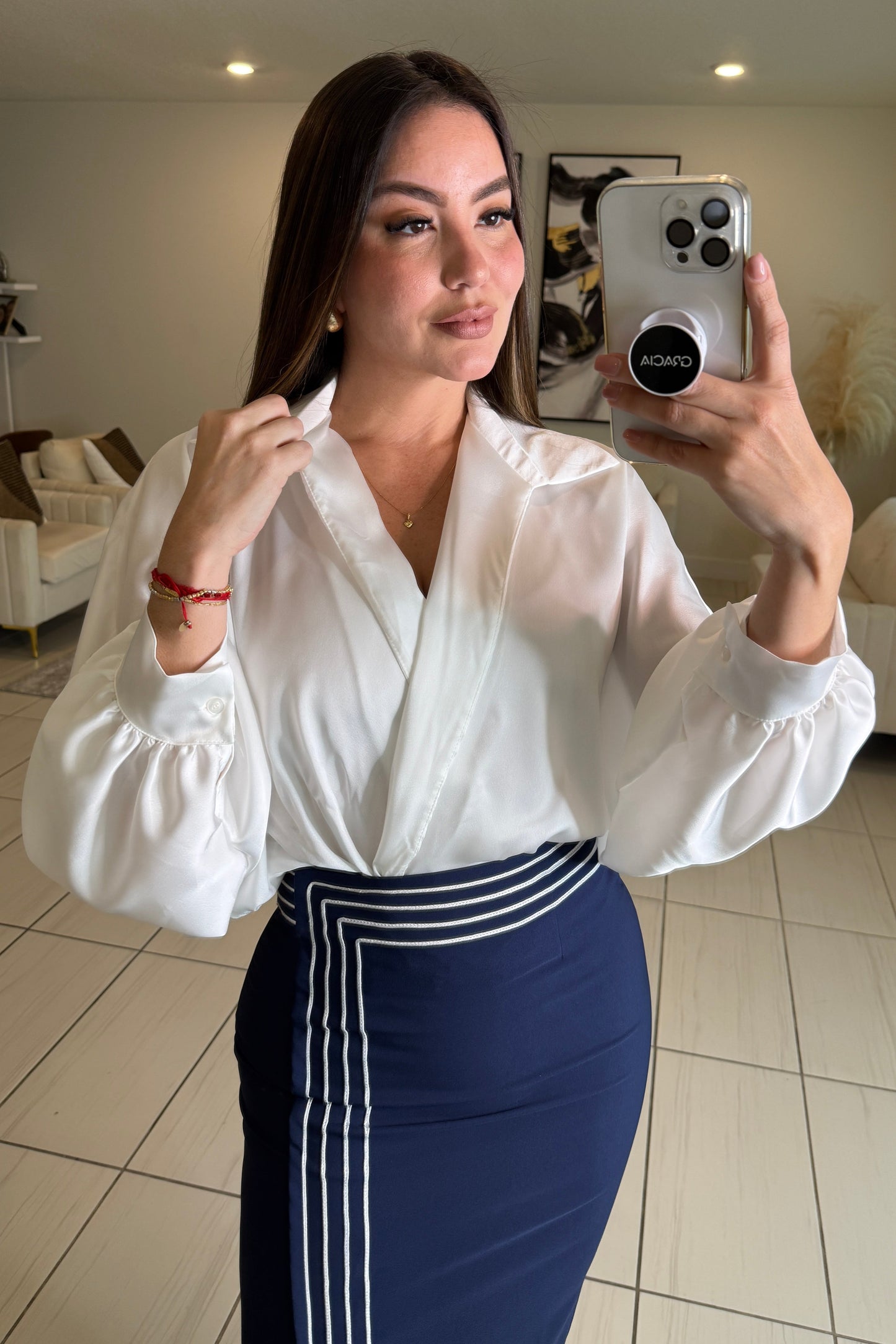 Adorable Affair Navy Blue Skirt Set