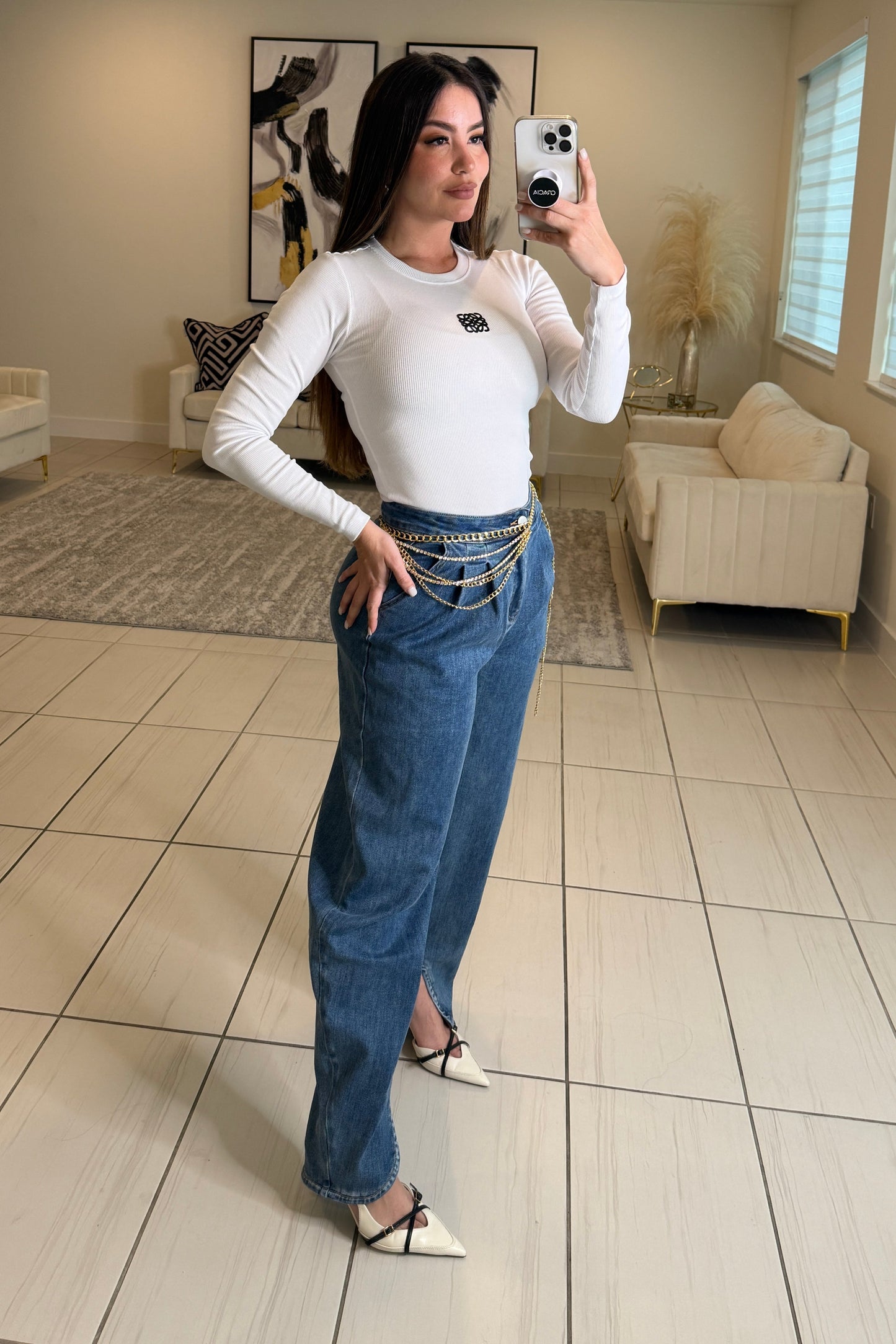 Enigma Nights Barrel Denim Pants