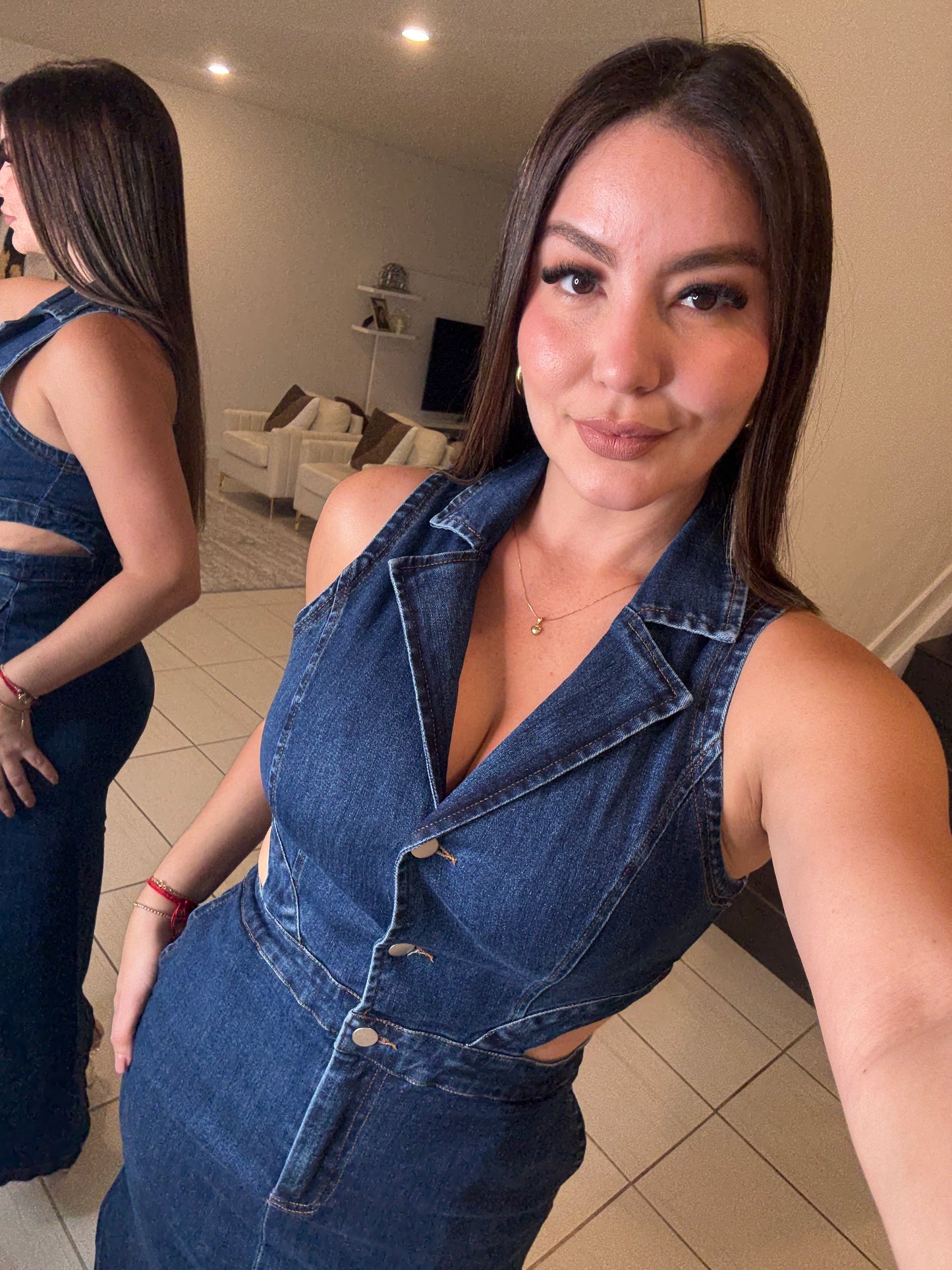 Modern Muse Denim Midi Dress