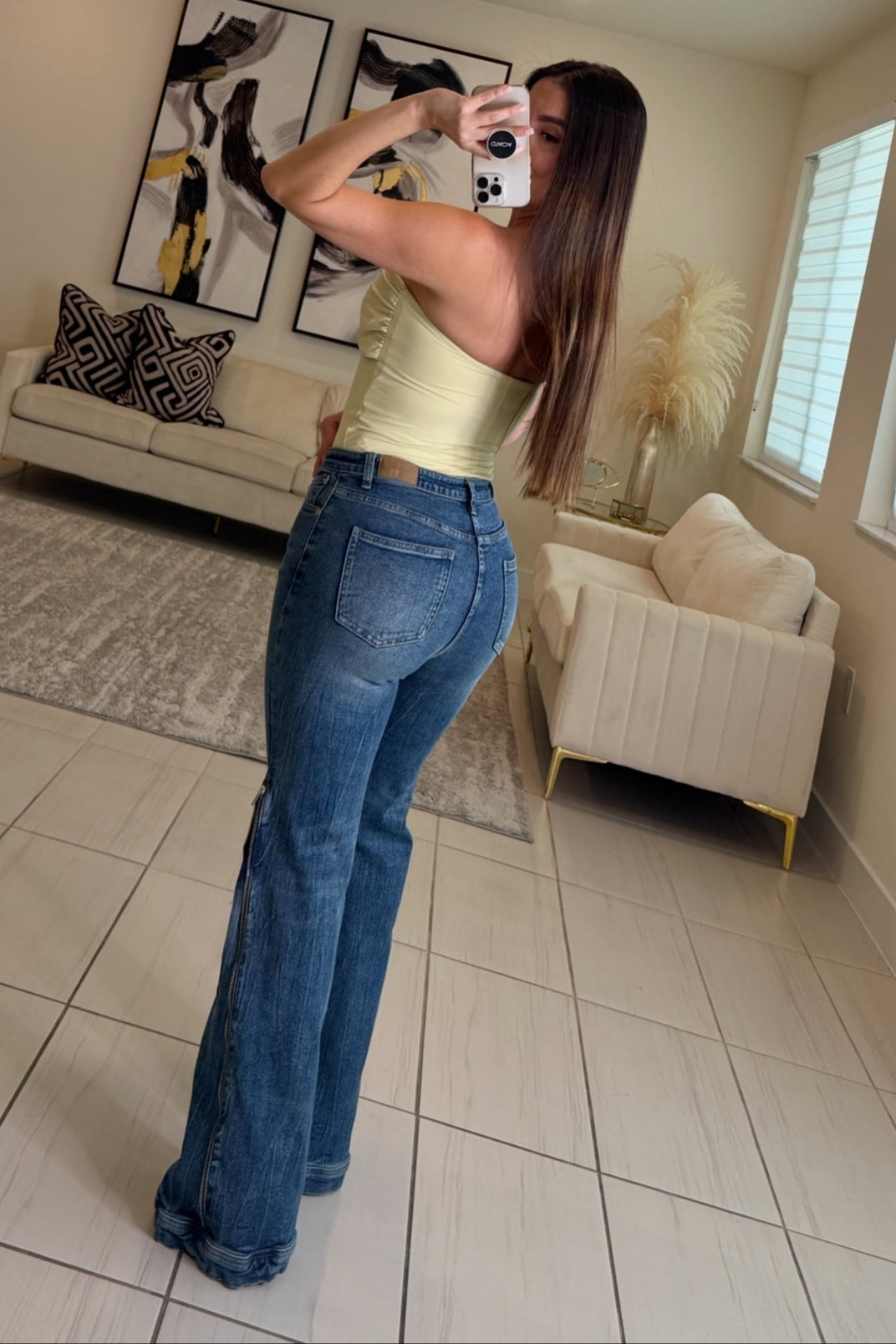 Crazy Zipper Denim Pants
