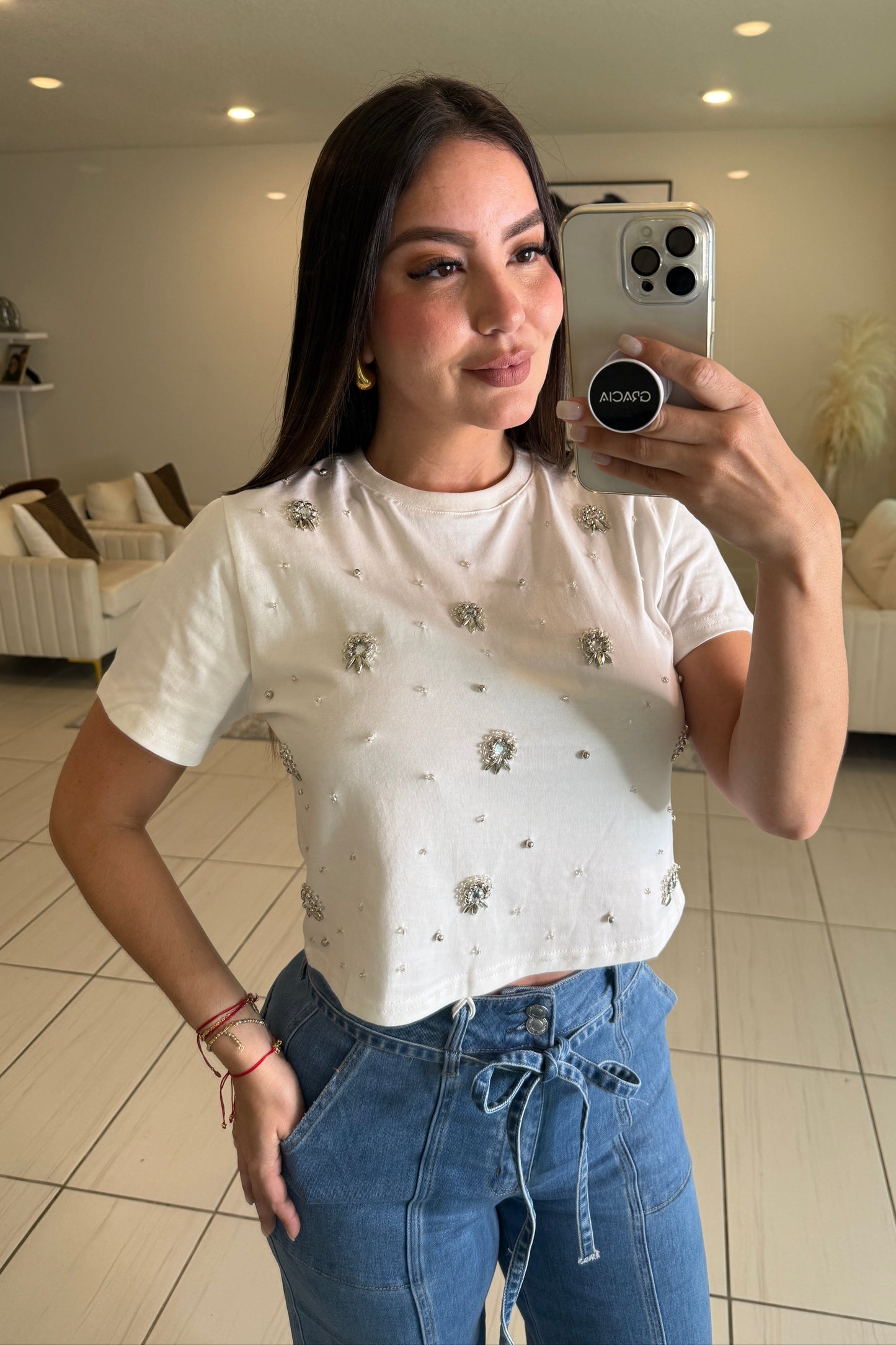 Mirror Mirage White Top