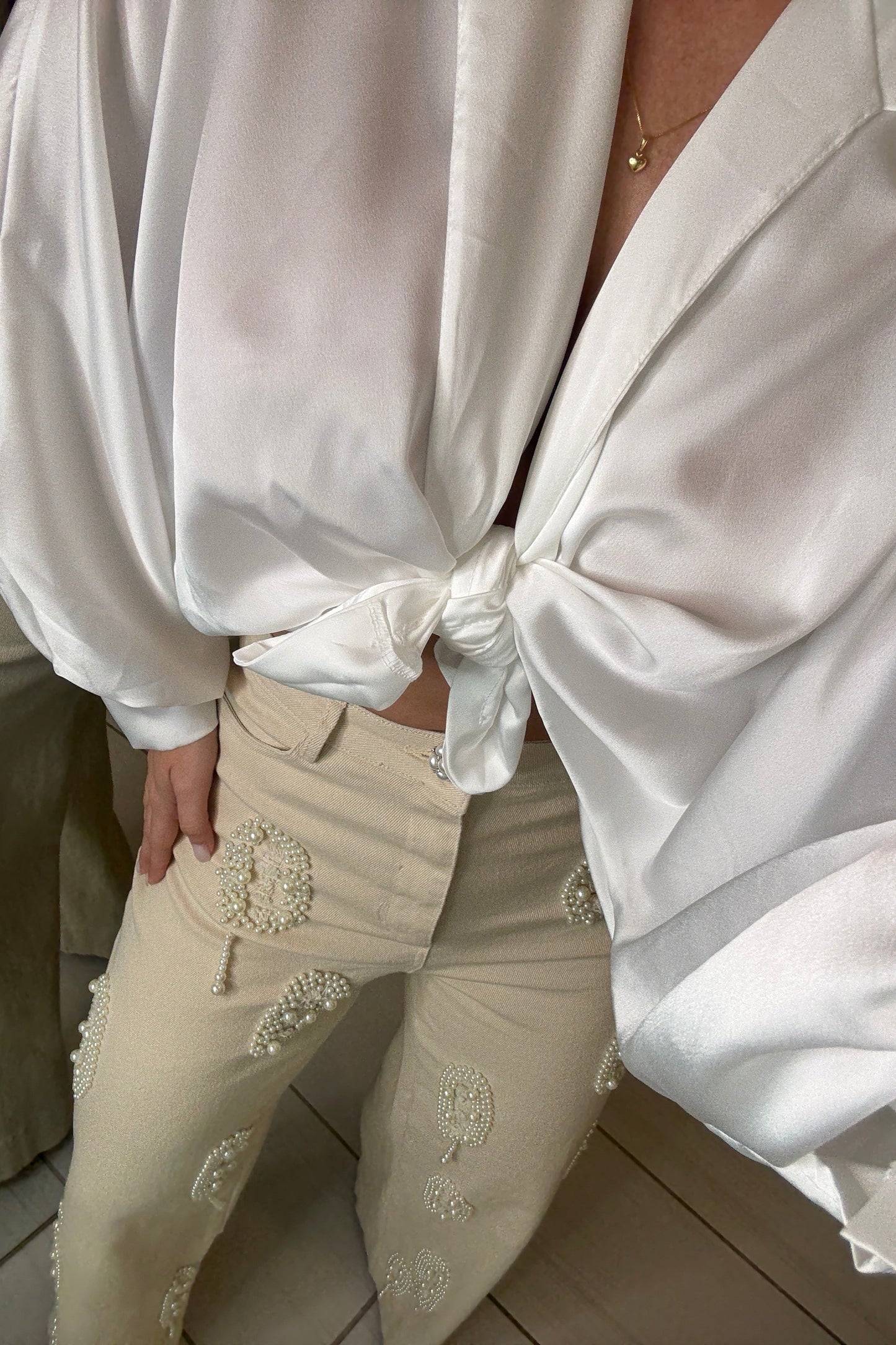 Fabulous Silk White Top