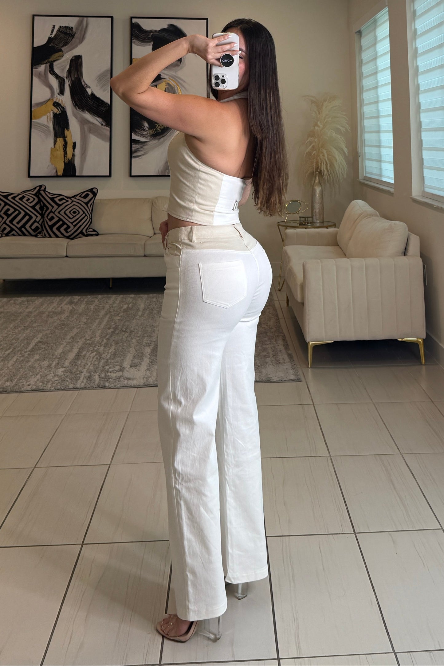 Belle Mission White Pants Set