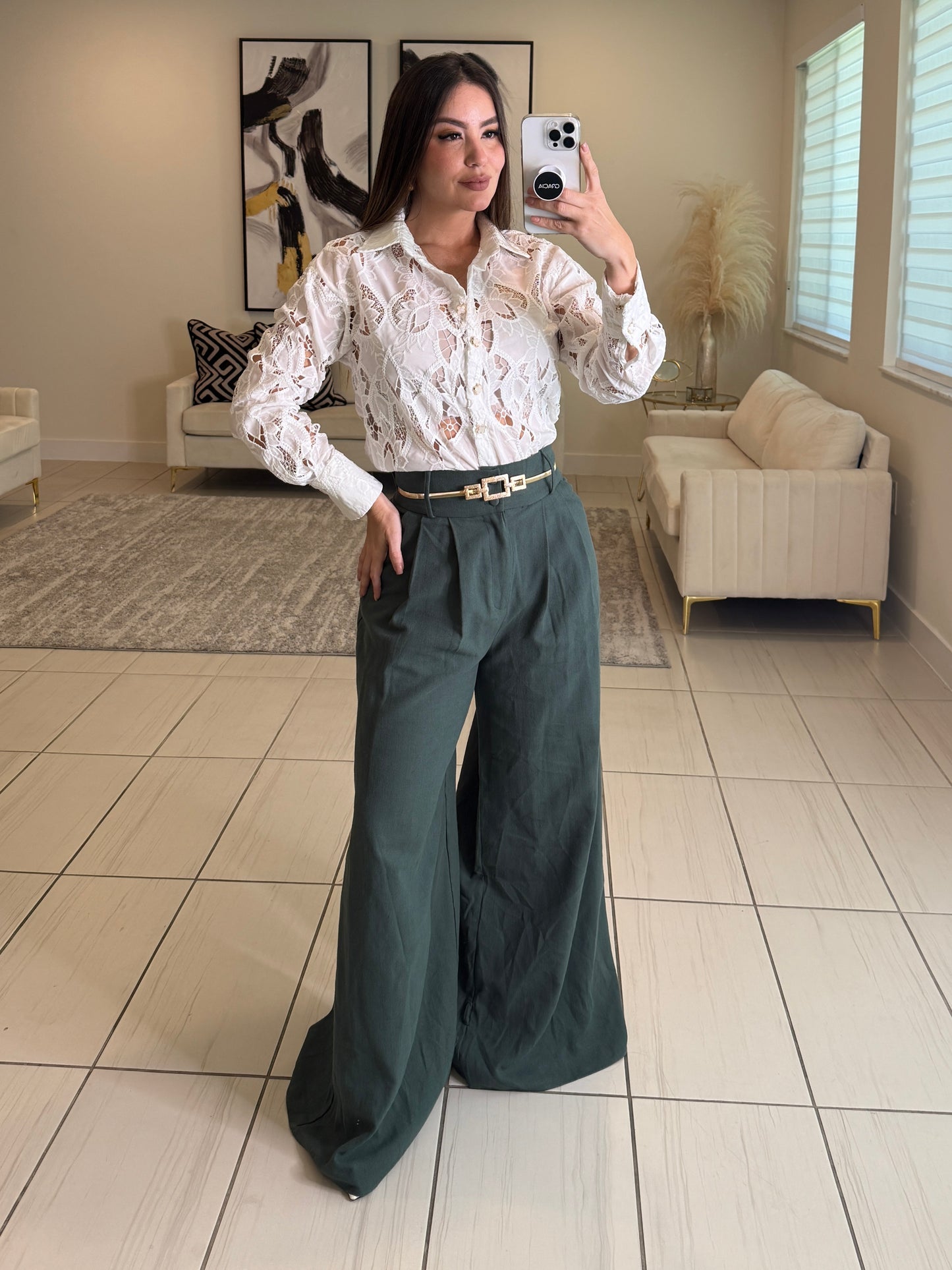 Gravity Flow Balloon Green Pants