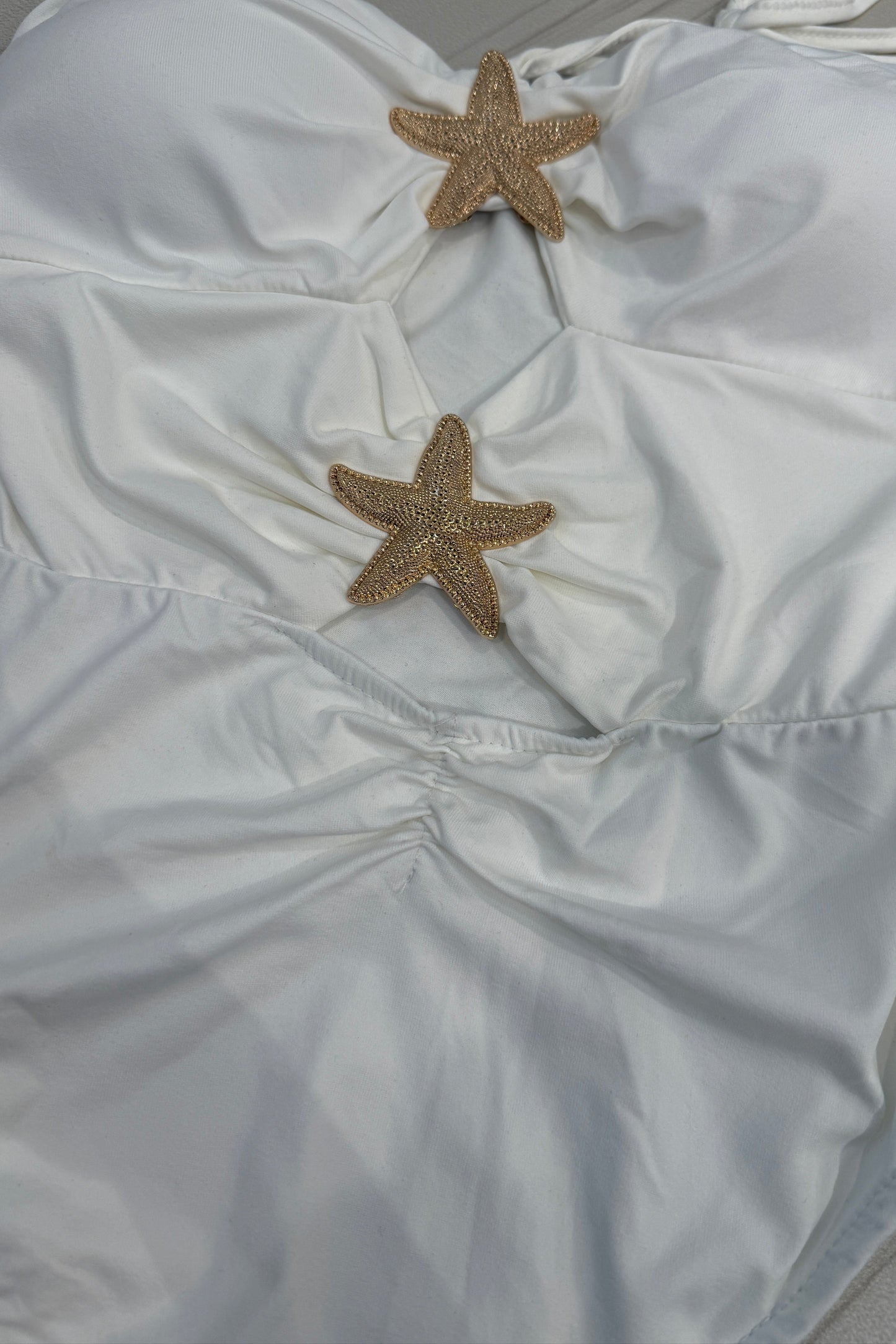 Gold Star White Bodysuit