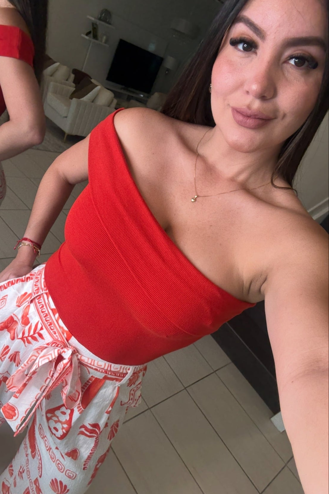Mediterranean Bliss Red Pants