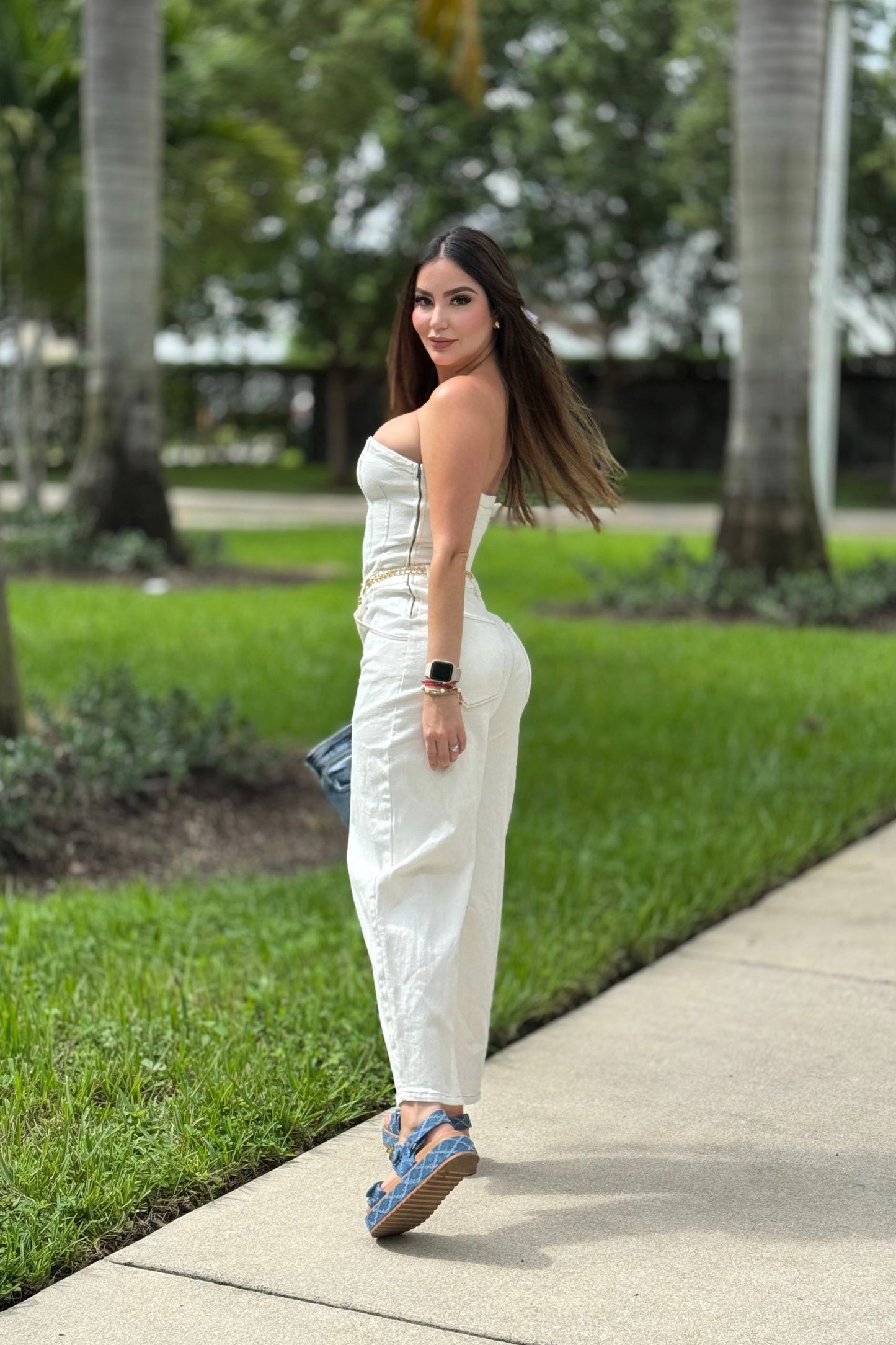 The Powerline White Jumpsuit
