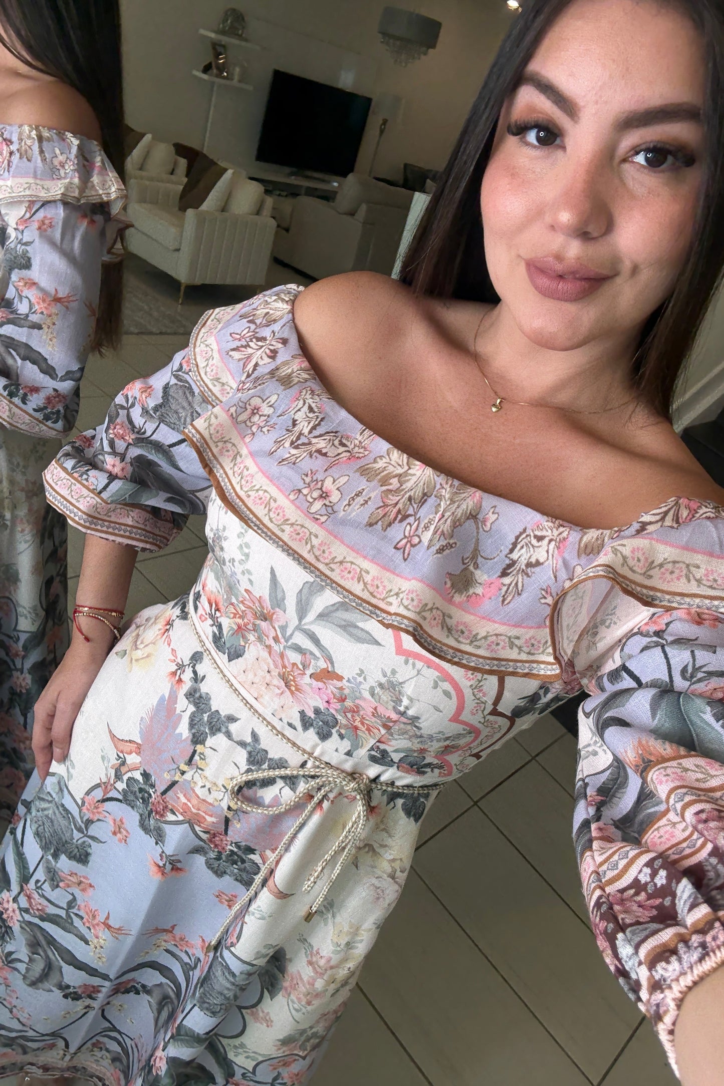 Meet At Sunset Floral Midi Dress