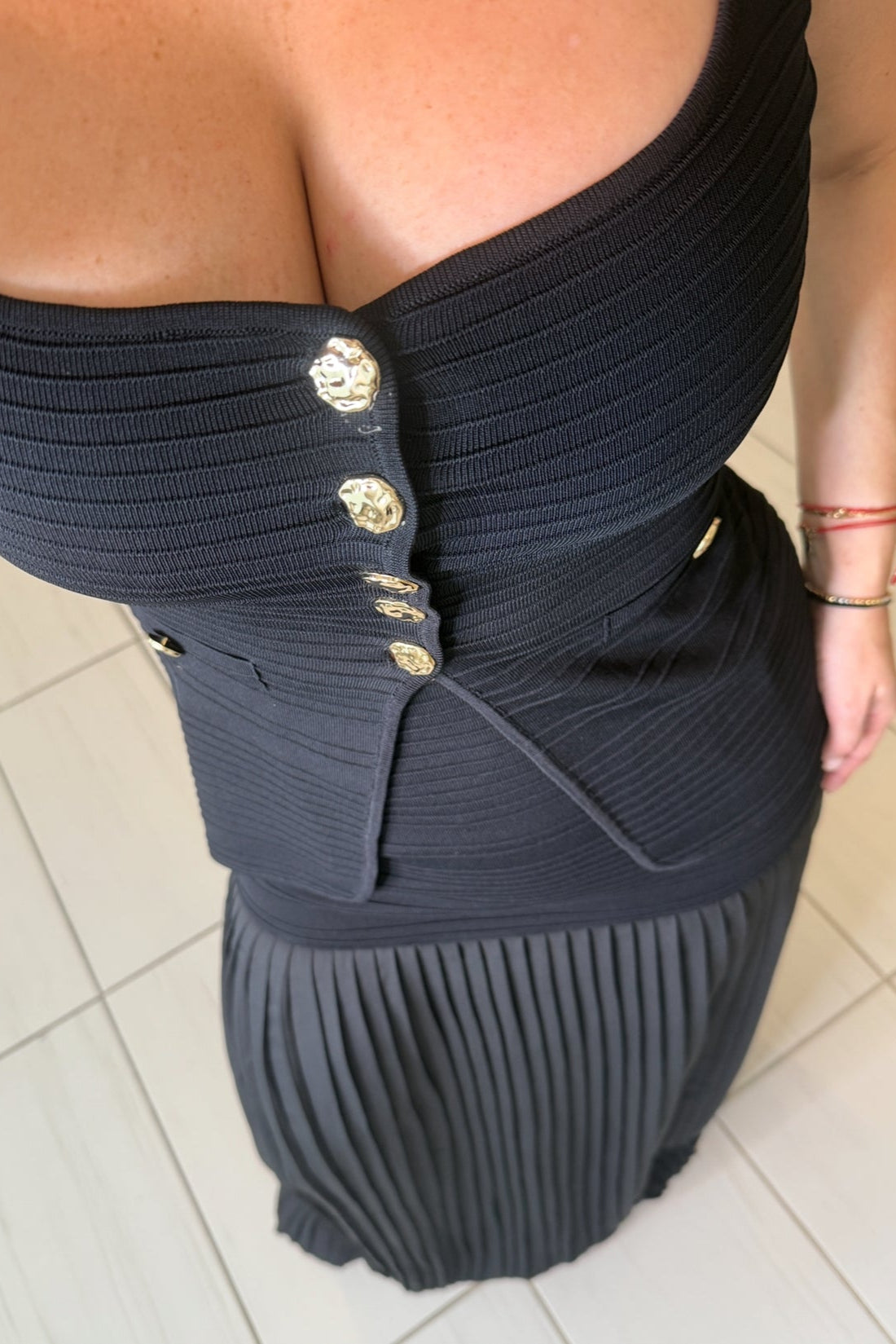 Squeeze the Day Black Skirt Set