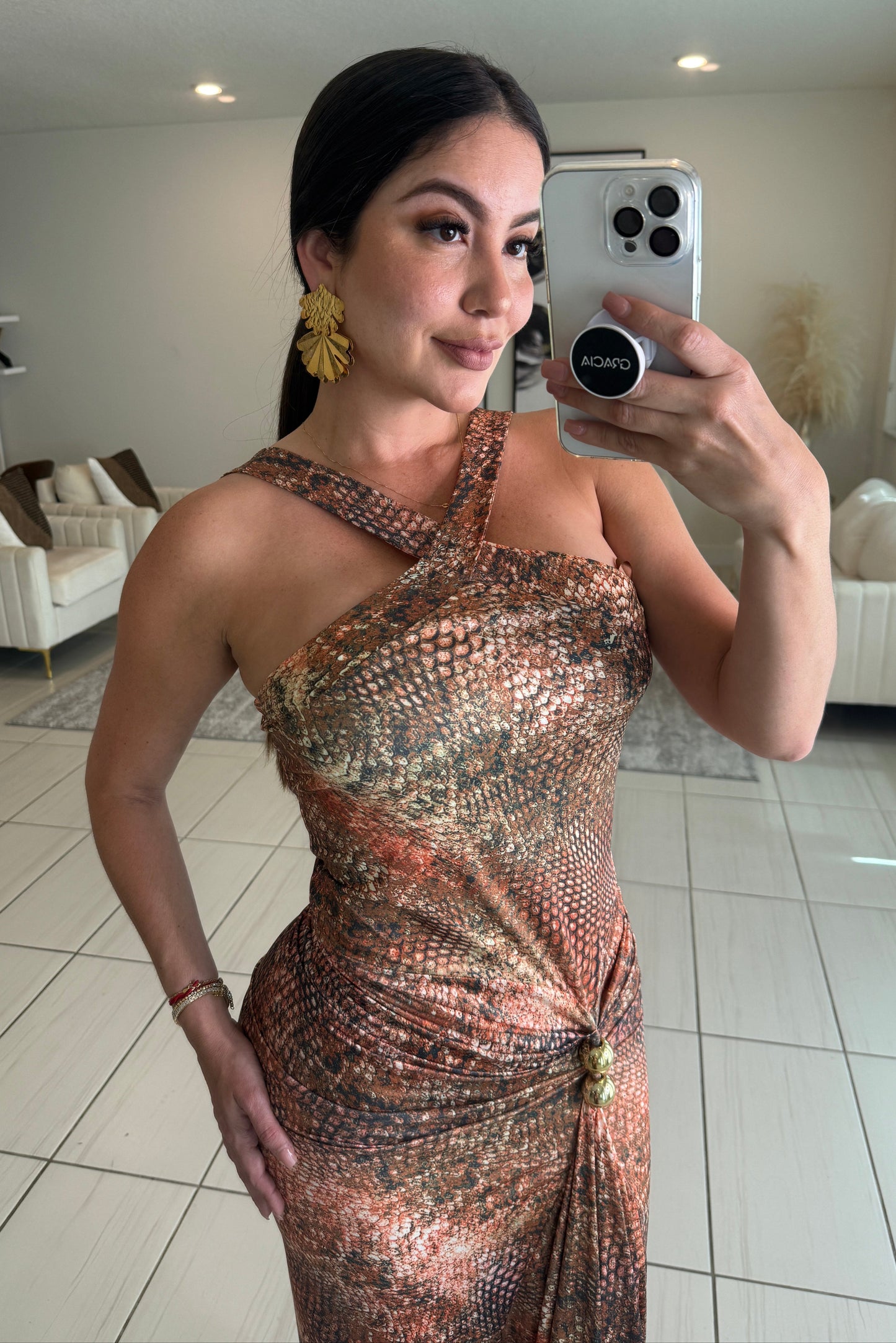 Viper Luxe Ruched Maxi Dress