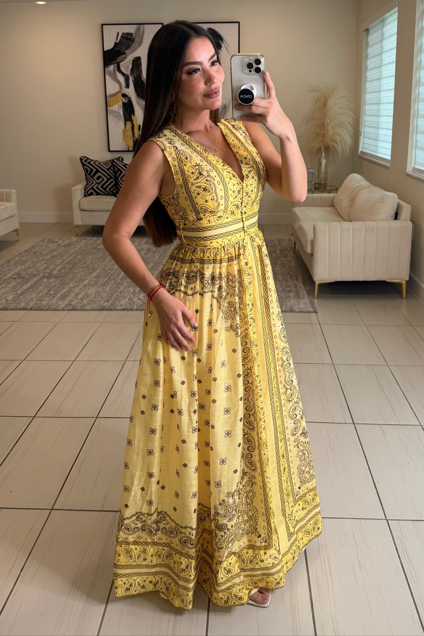 Enchanted Yellow Maxi Dress