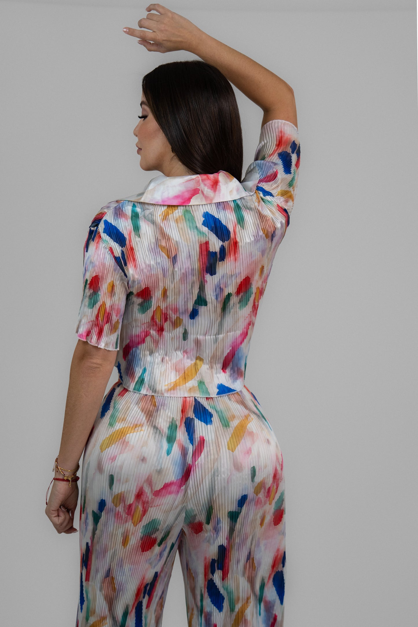 Colorful Pleated Set