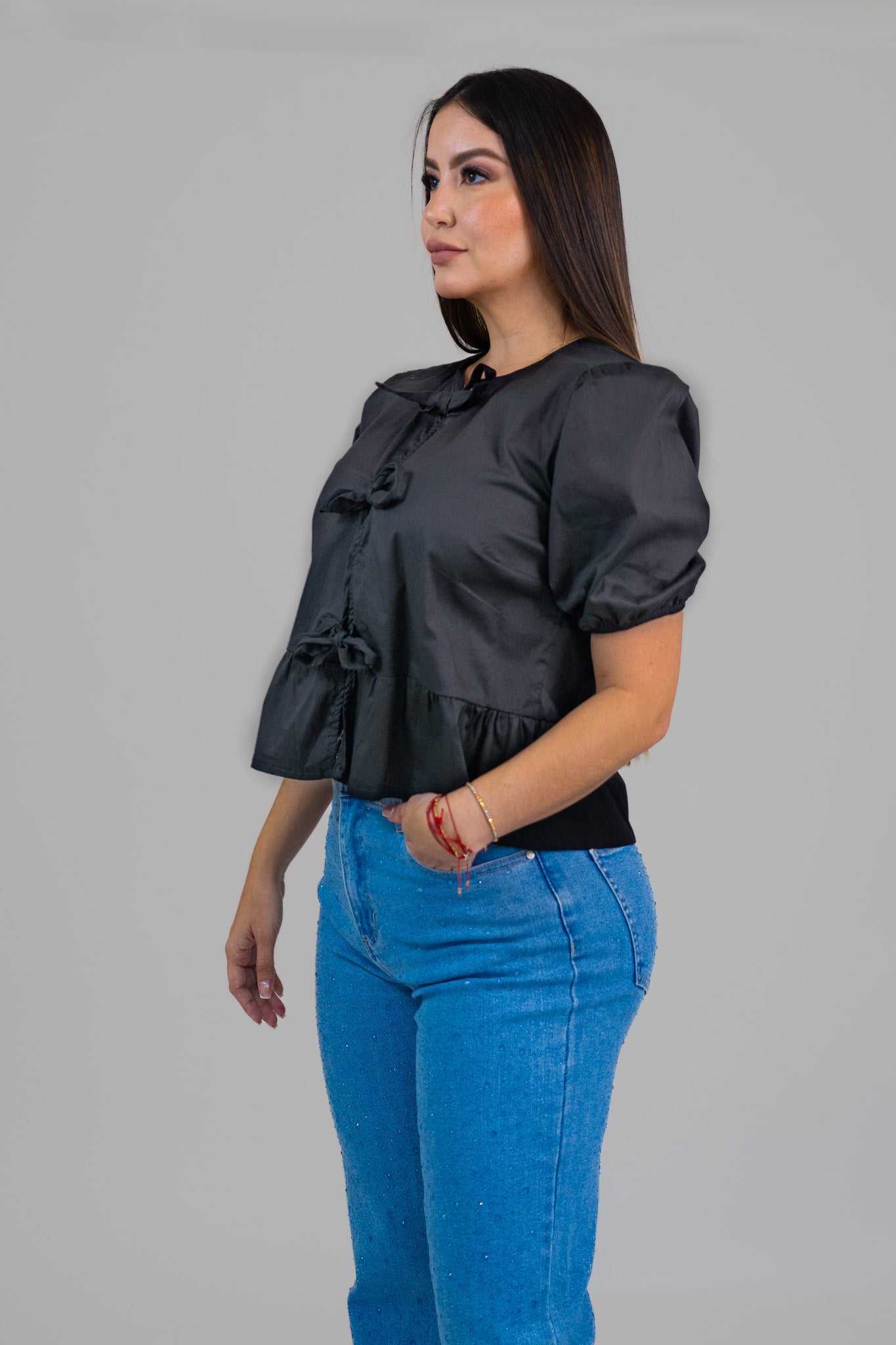 Coquette Bow Black Top