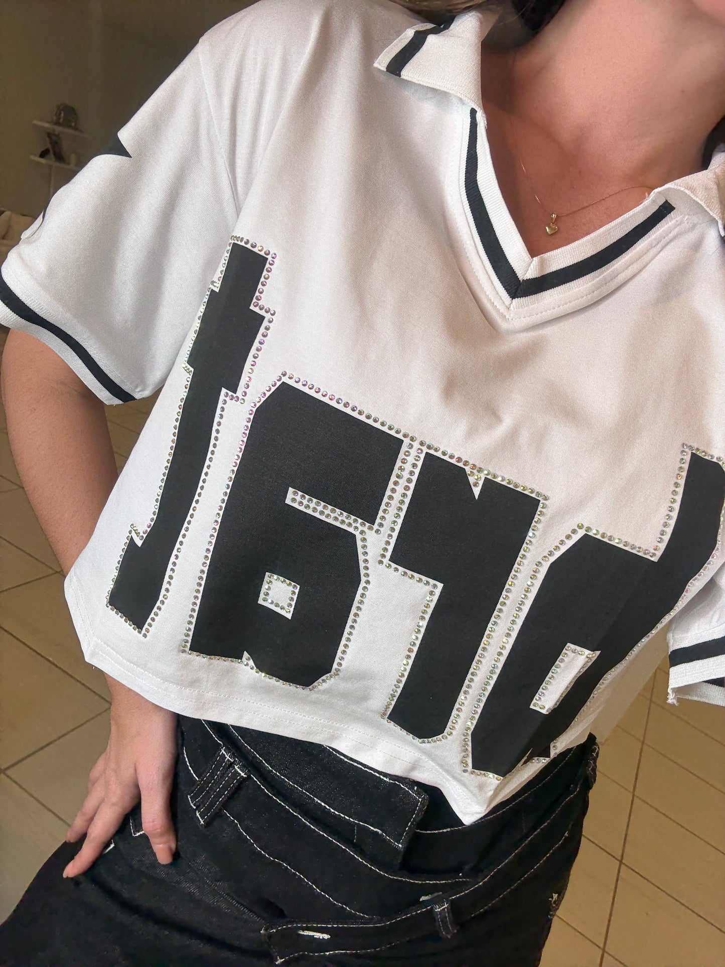 Sporty Chic White Top