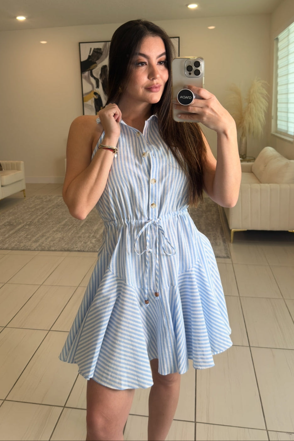 Celeste Twist Blue Dress