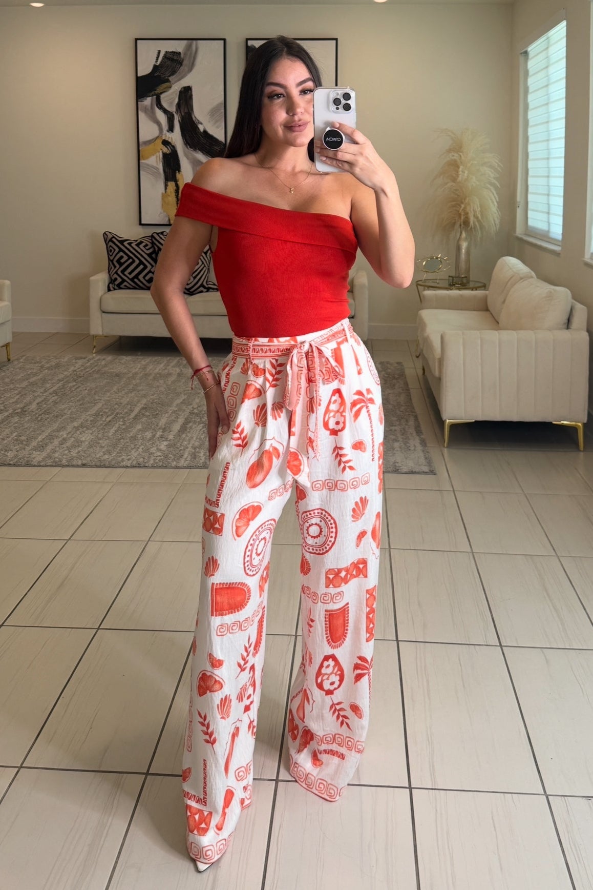 Mediterranean Bliss Red Pants
