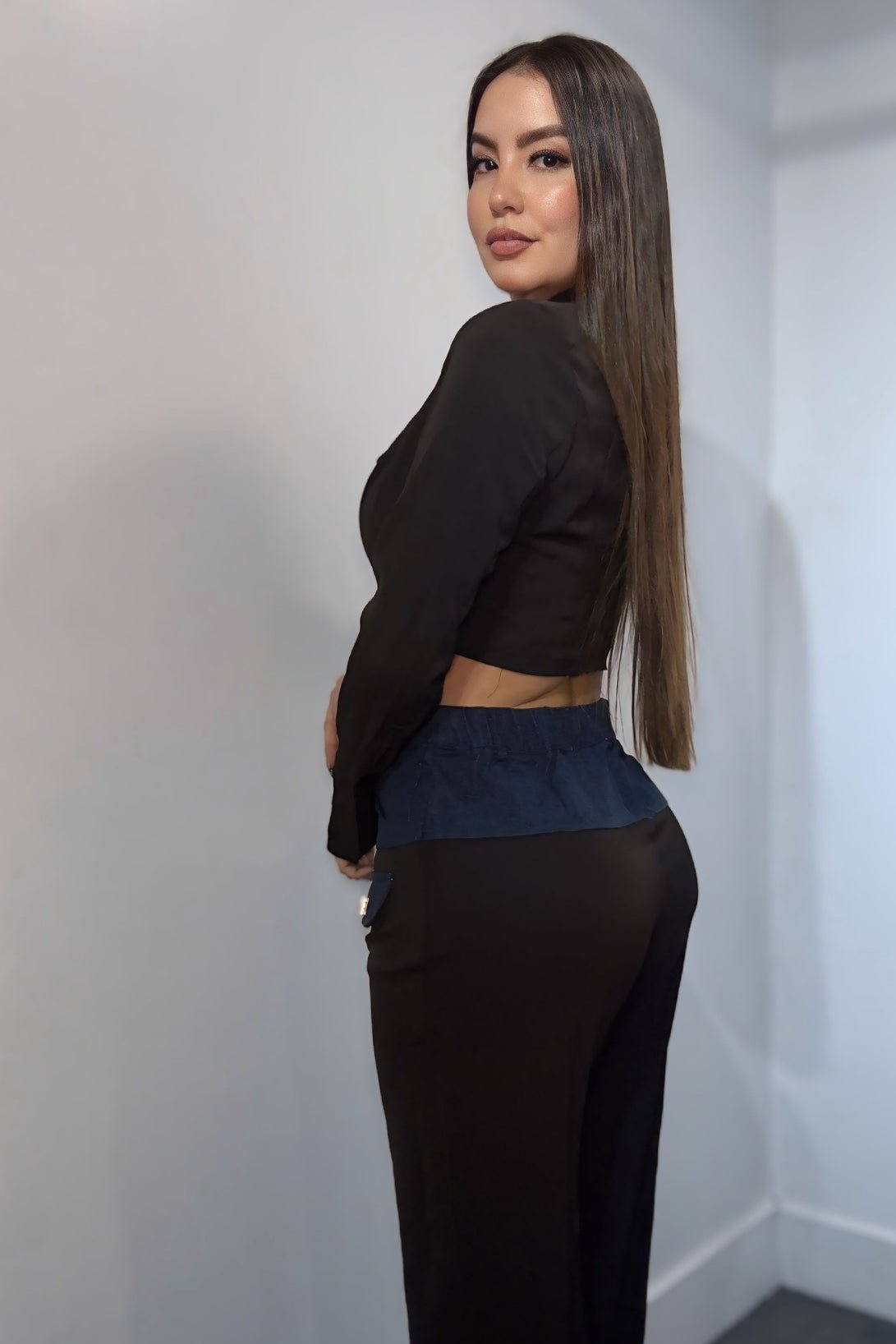 Black and Denim Contrast Set