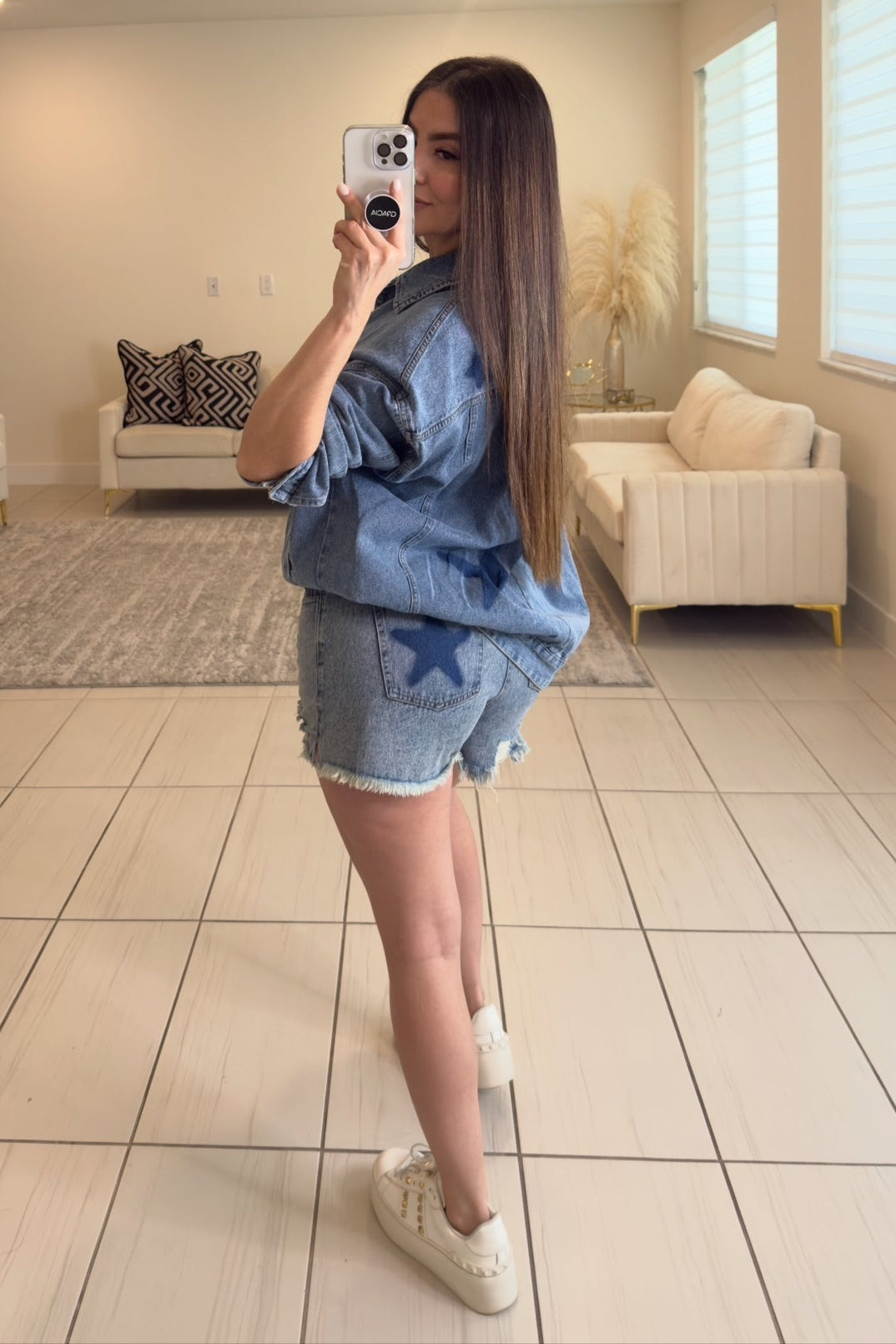 Galaxy of Stars Denim Short