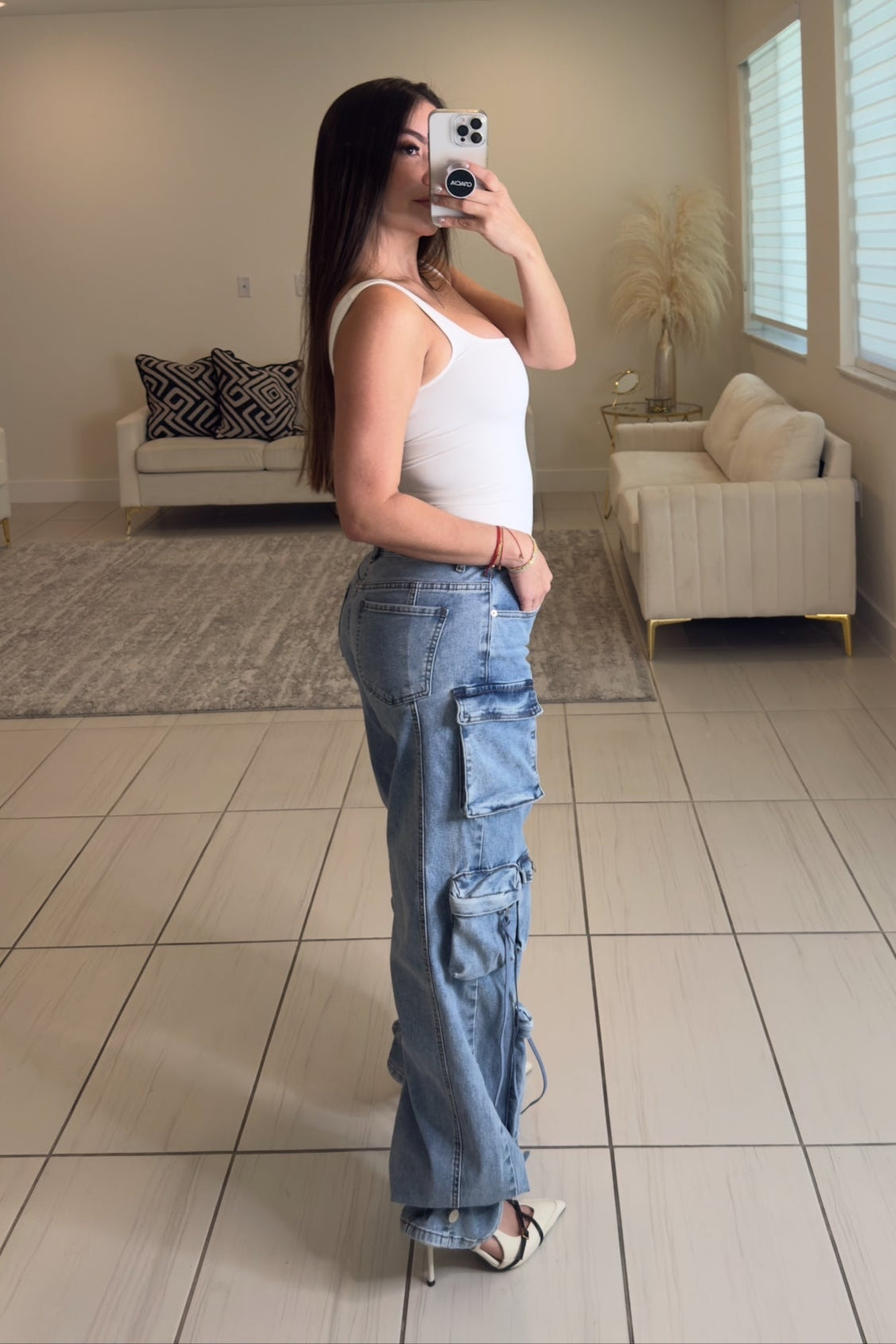 Rebel Cargo Denim Pants