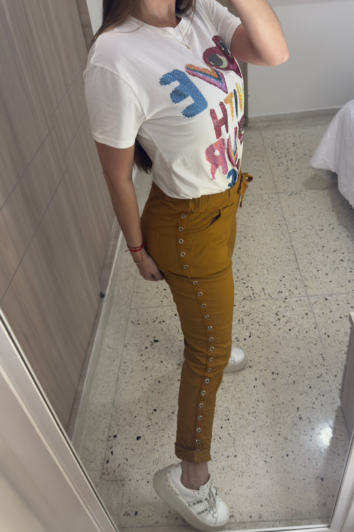 Shinny Hoops Mustard Jogger Pants