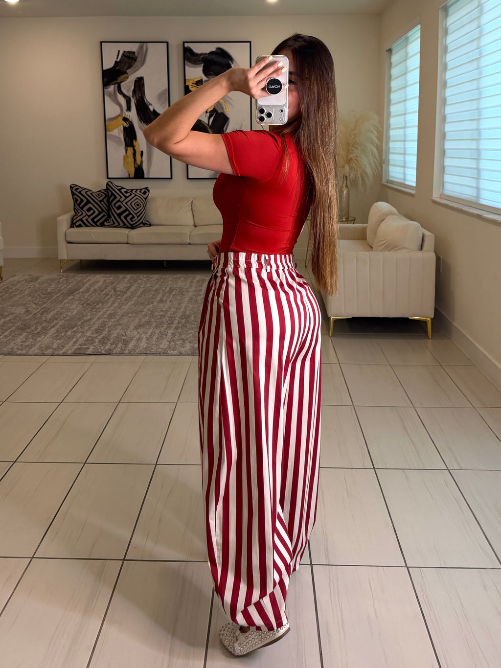 Gravity Stripes Red Pants