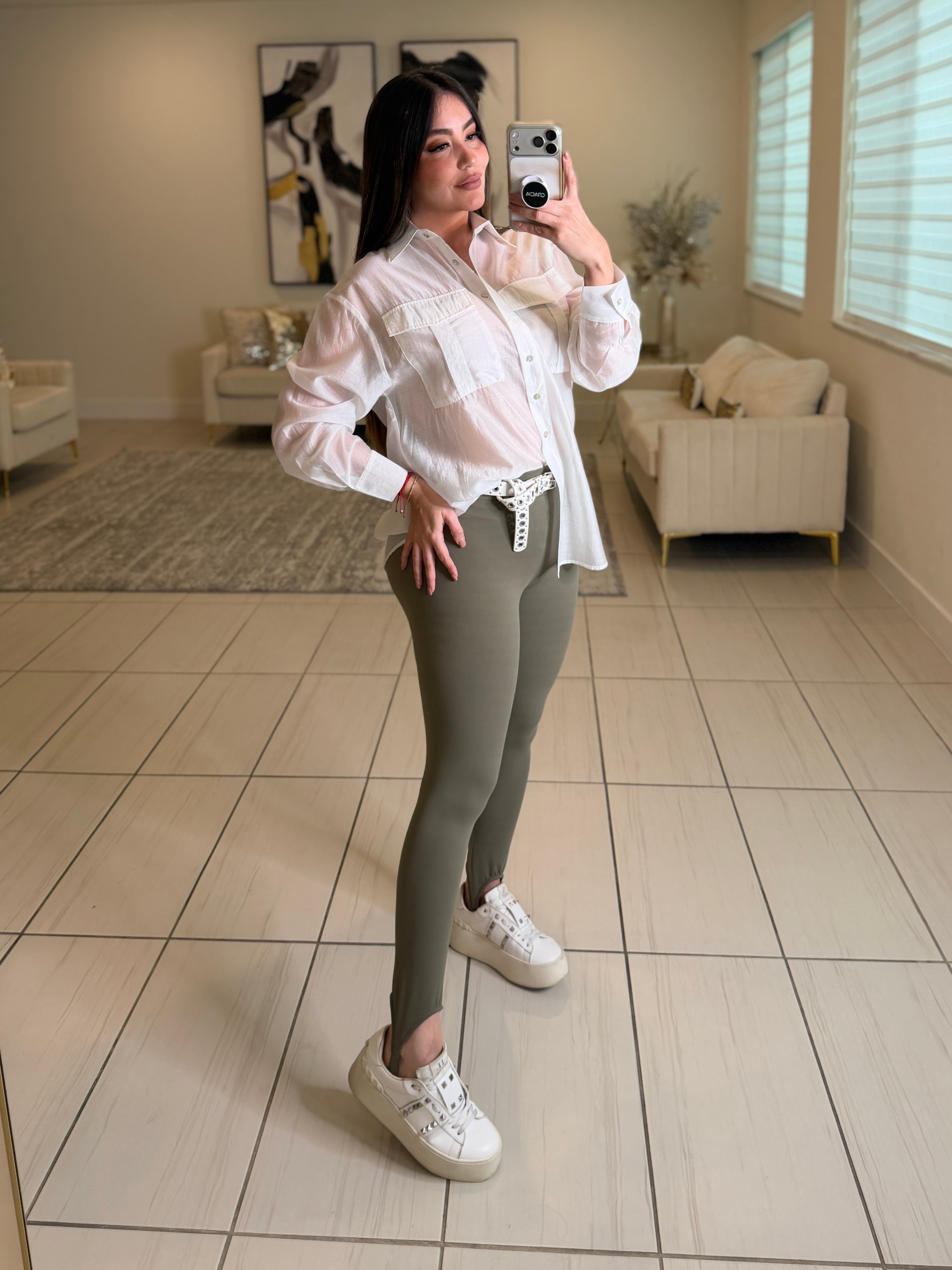 Power Sculpt Olive Green Leggings