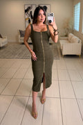 Commanding Desire Green Denim Dress